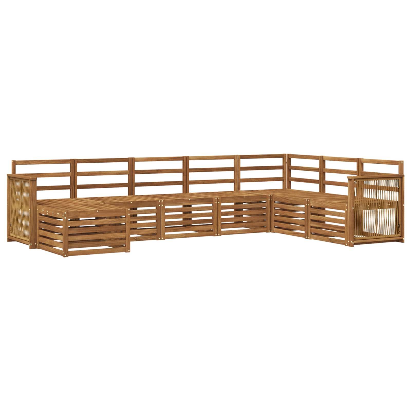 vidaXL Outdoor-Sofagarnitur 6 pcs Natur Massivholz Akazie