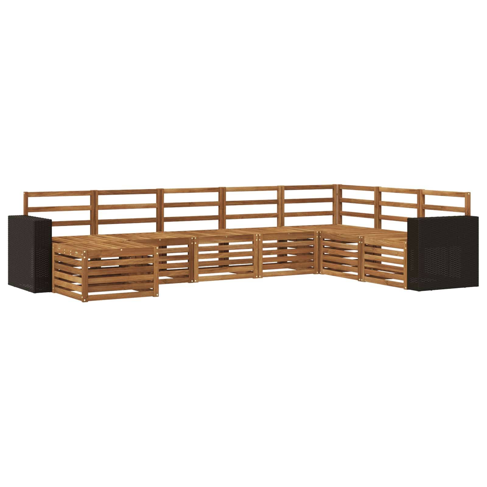 vidaXL Outdoor-Sofagarnitur 8 pcs Natur Massivholz Akazie