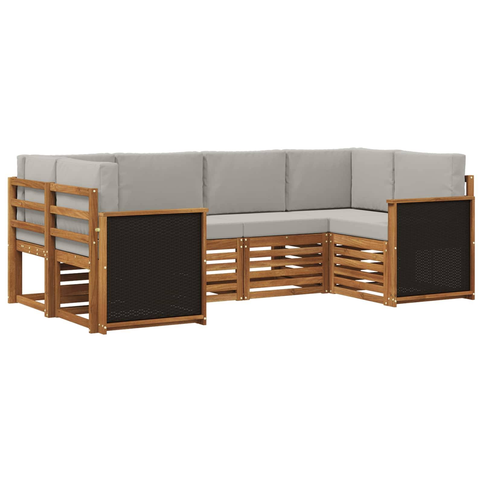 vidaXL Ecksofa Set mit Kissen 5 pcs