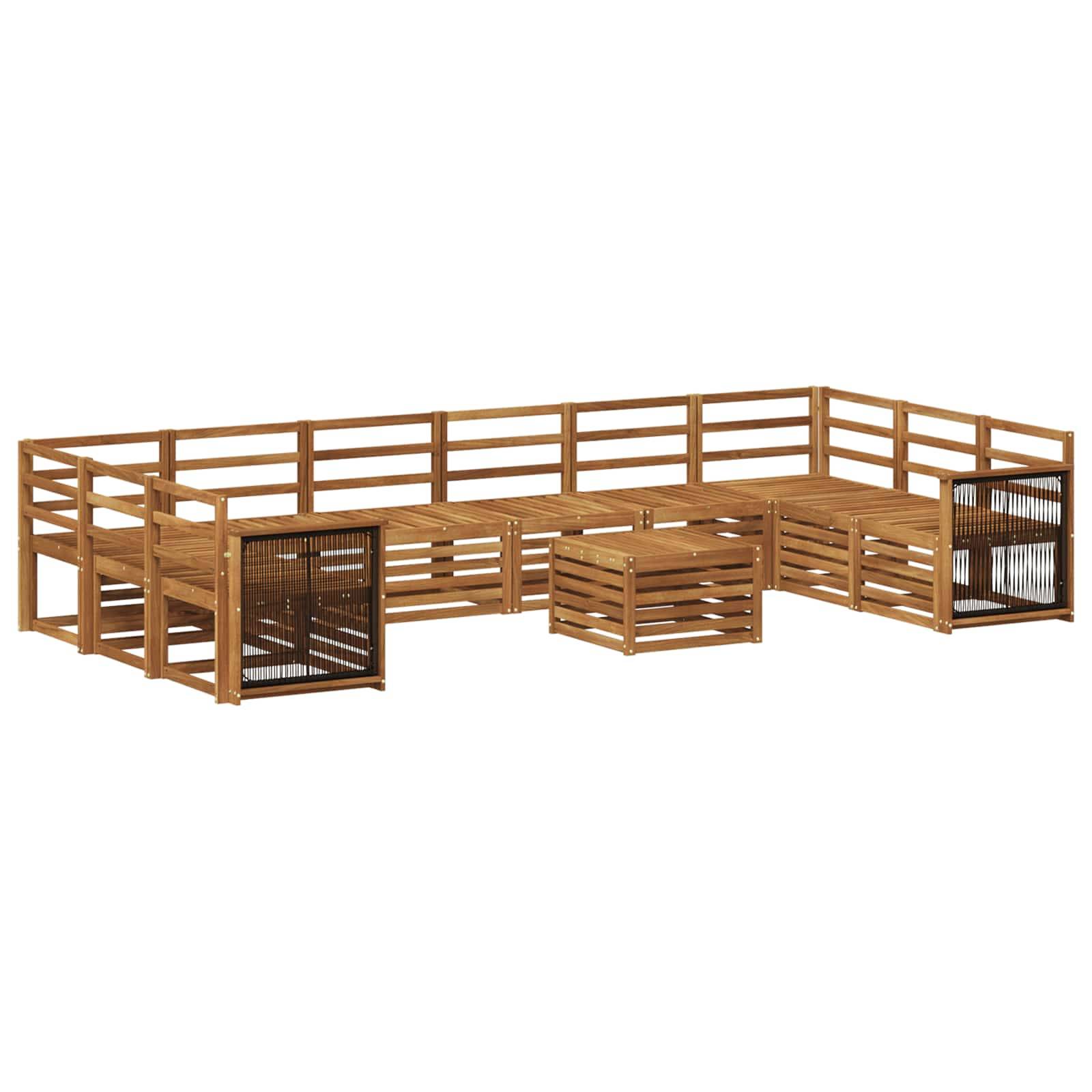 vidaXL Outdoor-Sofagarnitur 8 pcs Natur Massivholz Akazie