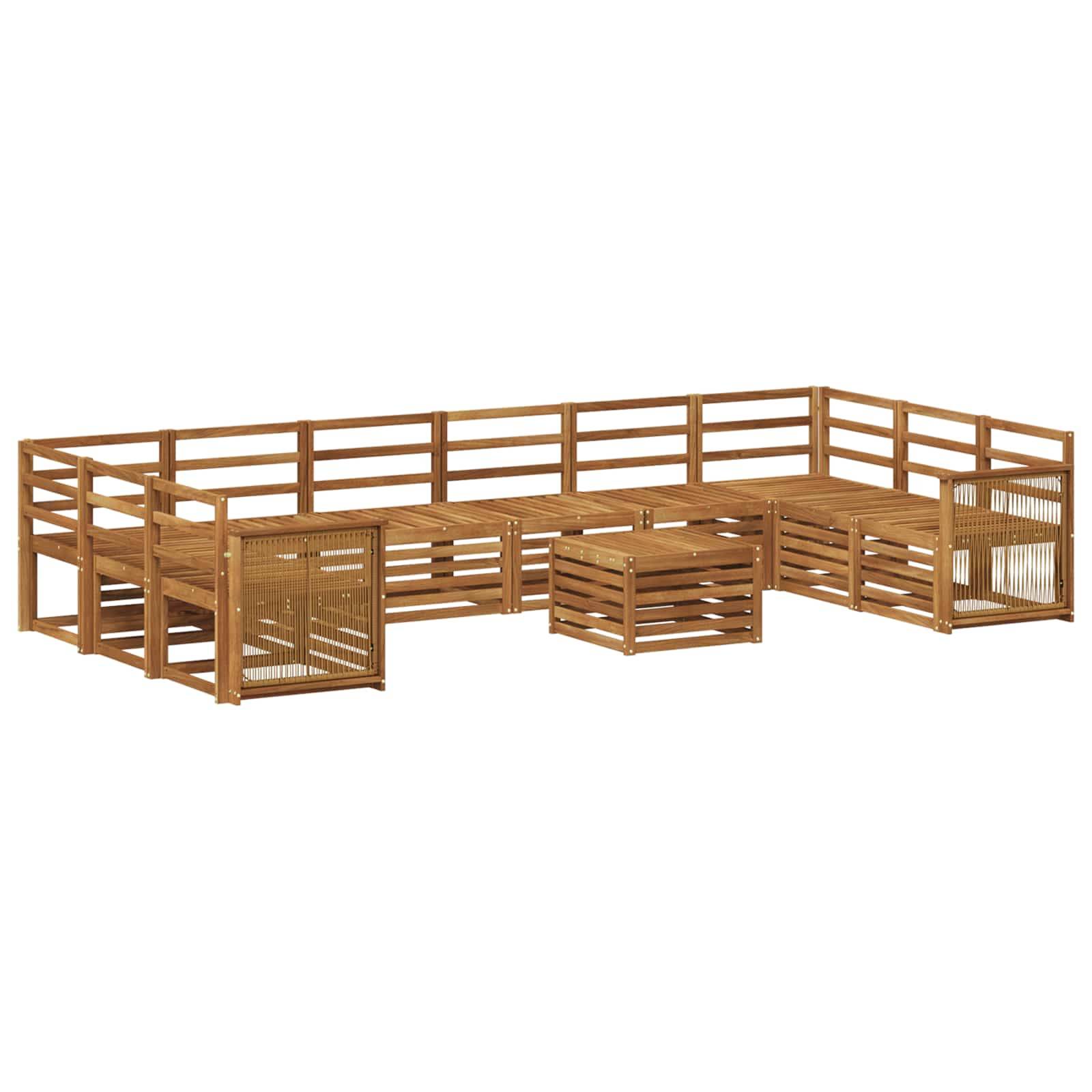 vidaXL Outdoor-Sofagarnitur 8 pcs Natur Massivholz Akazie
