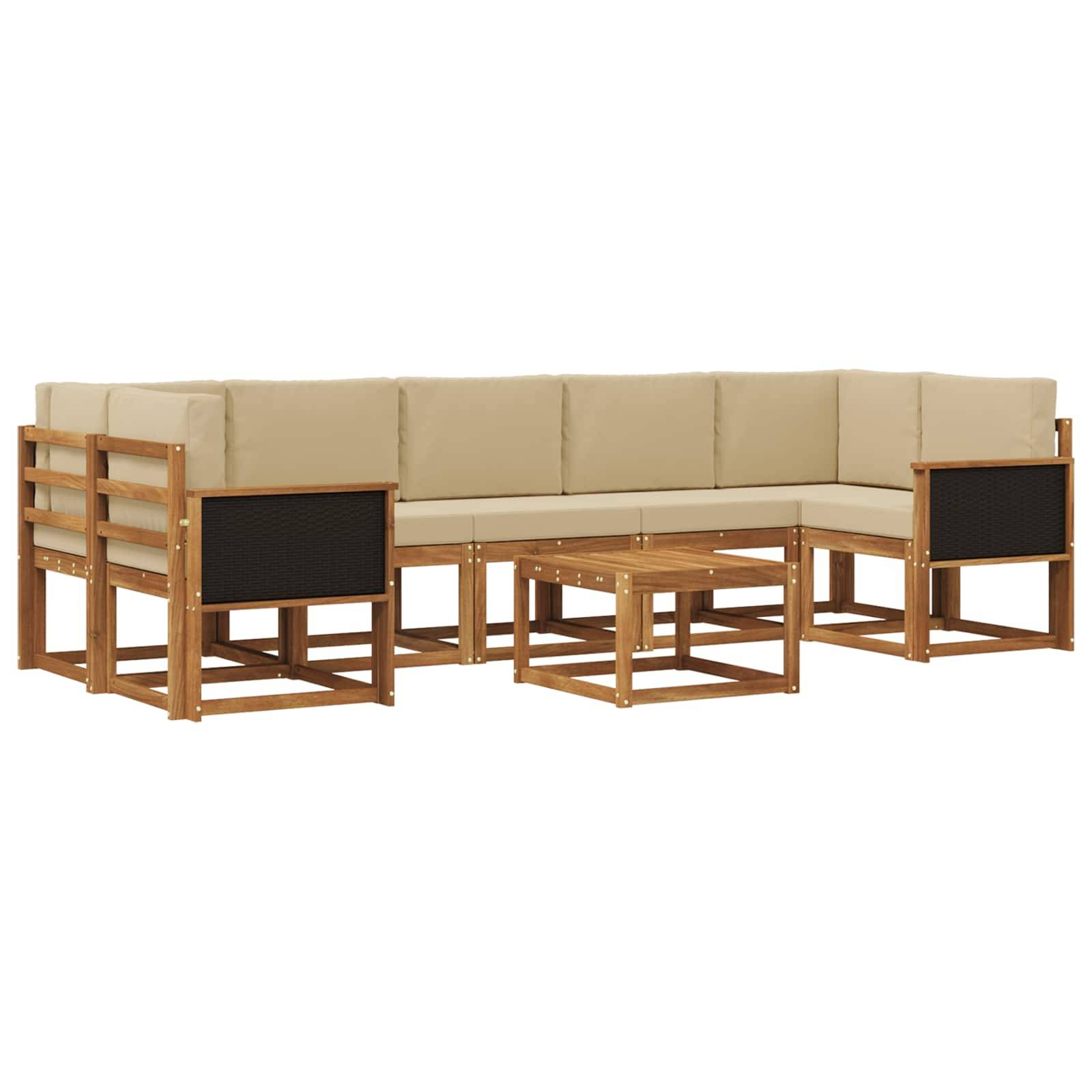 vidaXL Outdoor-Sofagarnitur mit Kissen 6 pcs