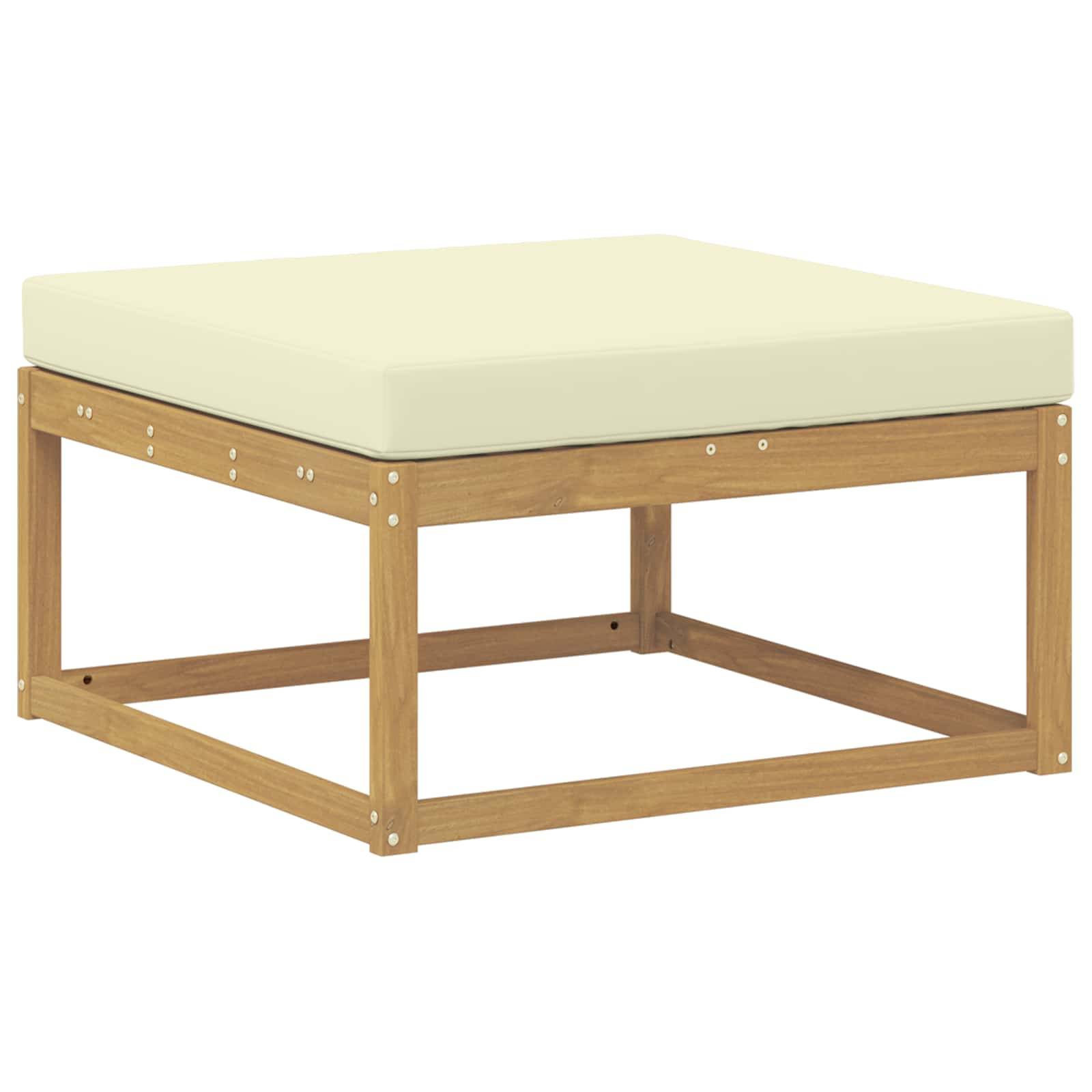 vidaXL Outdoor-Sofagarnitur 9 pcs Weiß und Creme