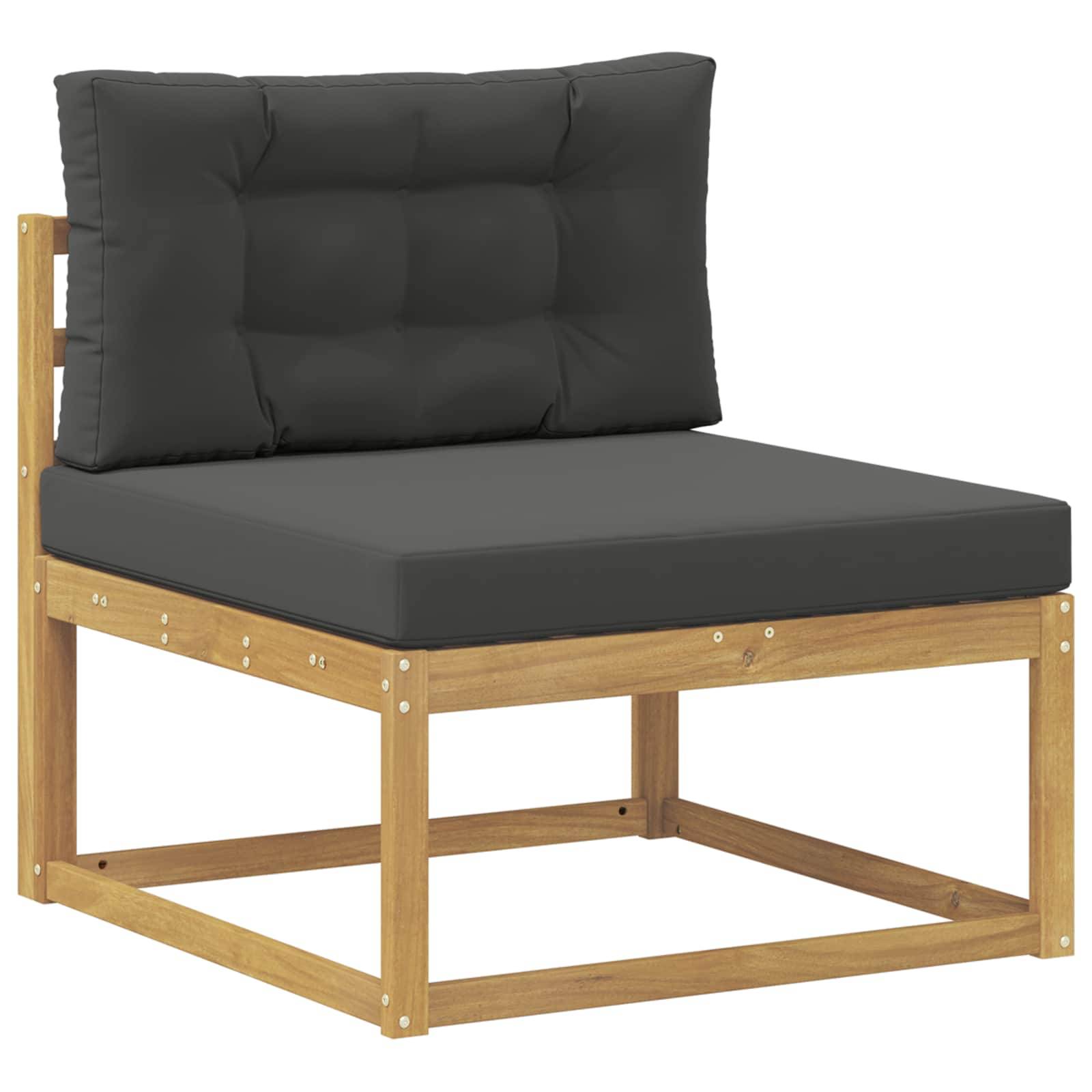 vidaXL Outdoor-Sofagarnitur 6 pcs Weiß und Anthrazit 79 x 79 x 37 cm