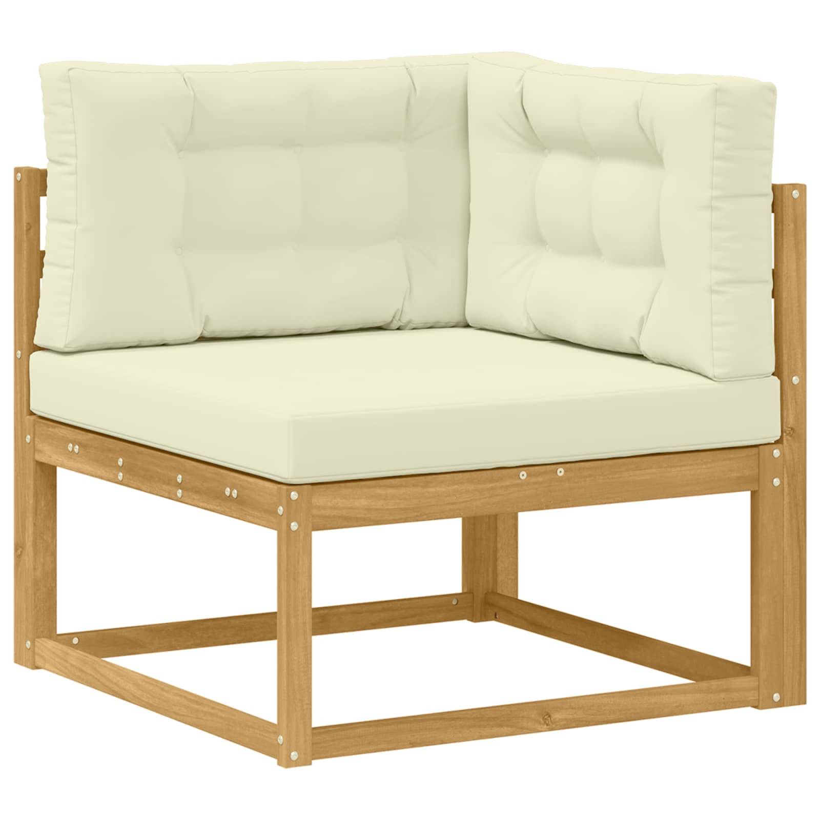 vidaXL Outdoor-Sofagarnitur mit Kissen 7 pcs Weiß und Creme