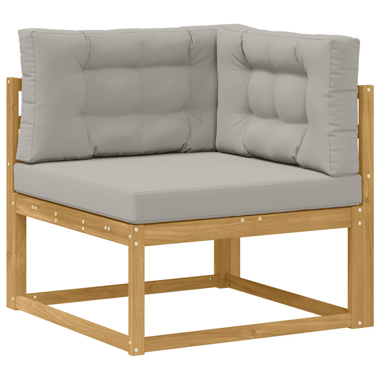 vidaXL Outdoor Ecksofa Polyester Weiß