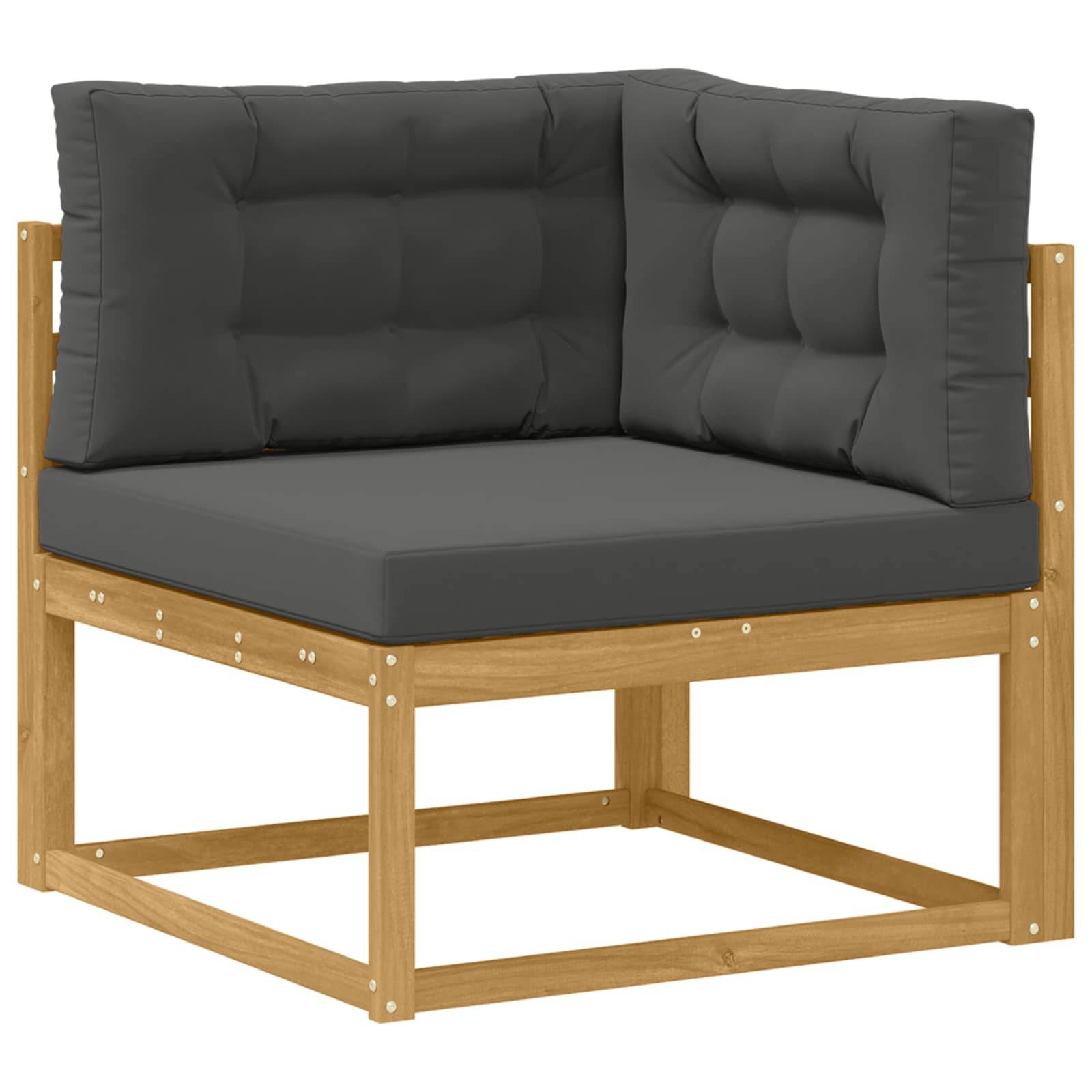 vidaXL Outdoor Ecksofa Polyester Weiß