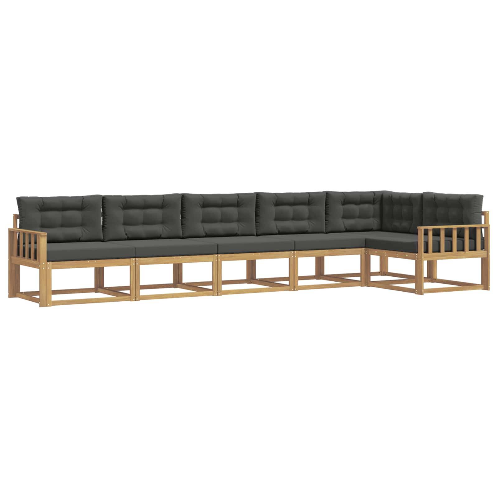 vidaXL Outdoor-Sofagarnitur 4 pcs Weiß und Anthrazit Polyester
