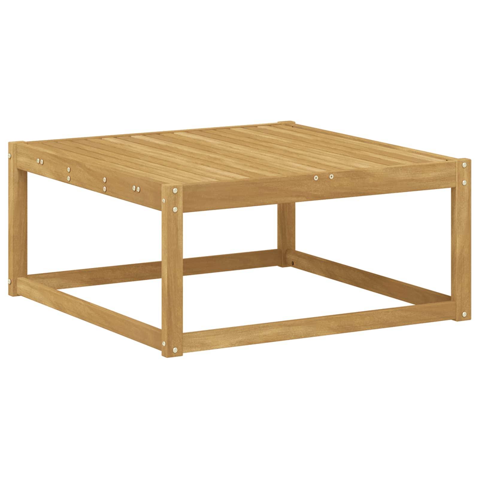 vidaXL Outdoor-Fußhocker Massivholz Akazie Weiß 79 x 79 x 37 cm