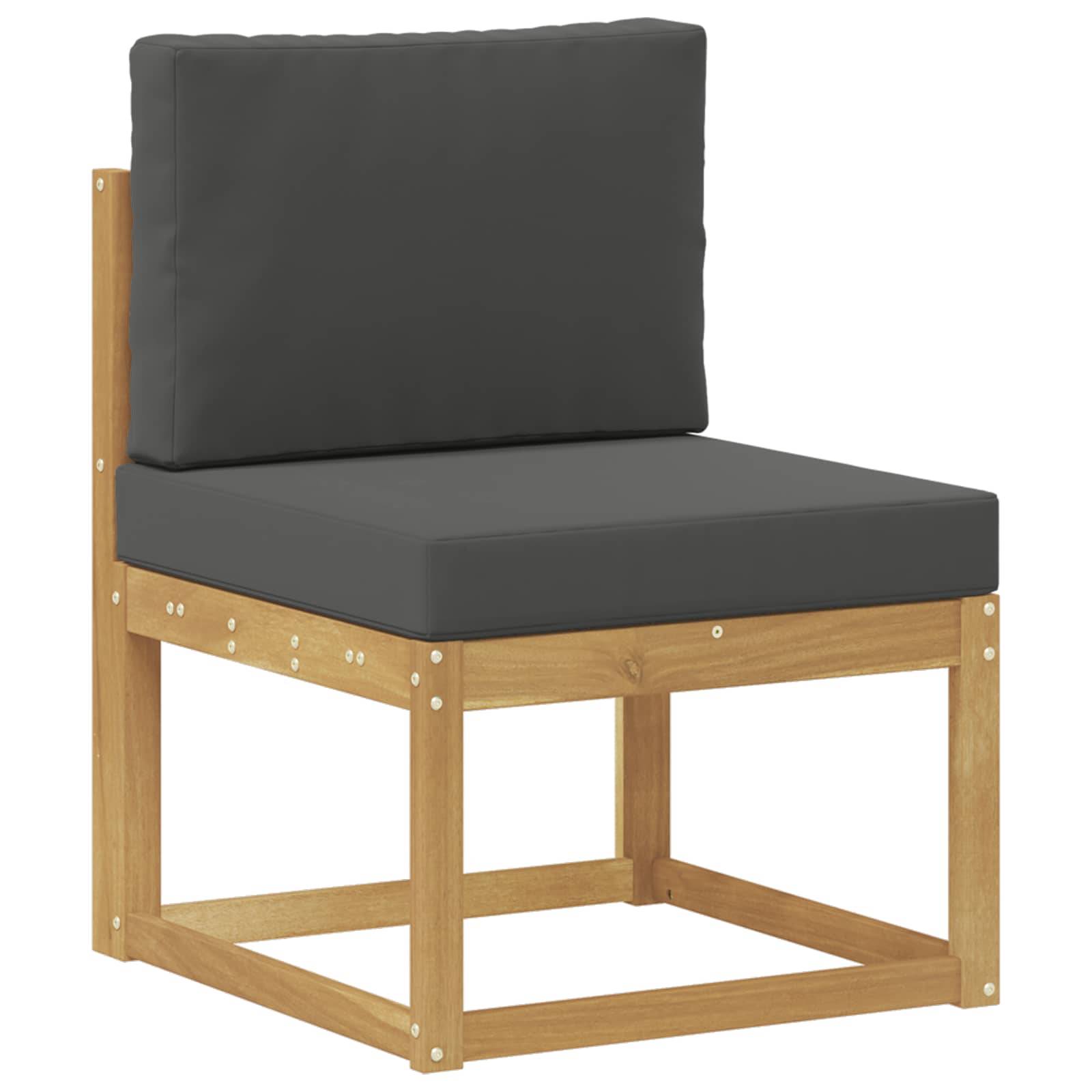 vidaXL Outdoor-Sofagarnitur mit Kissen 4 pcs Weiß und Anthrazit