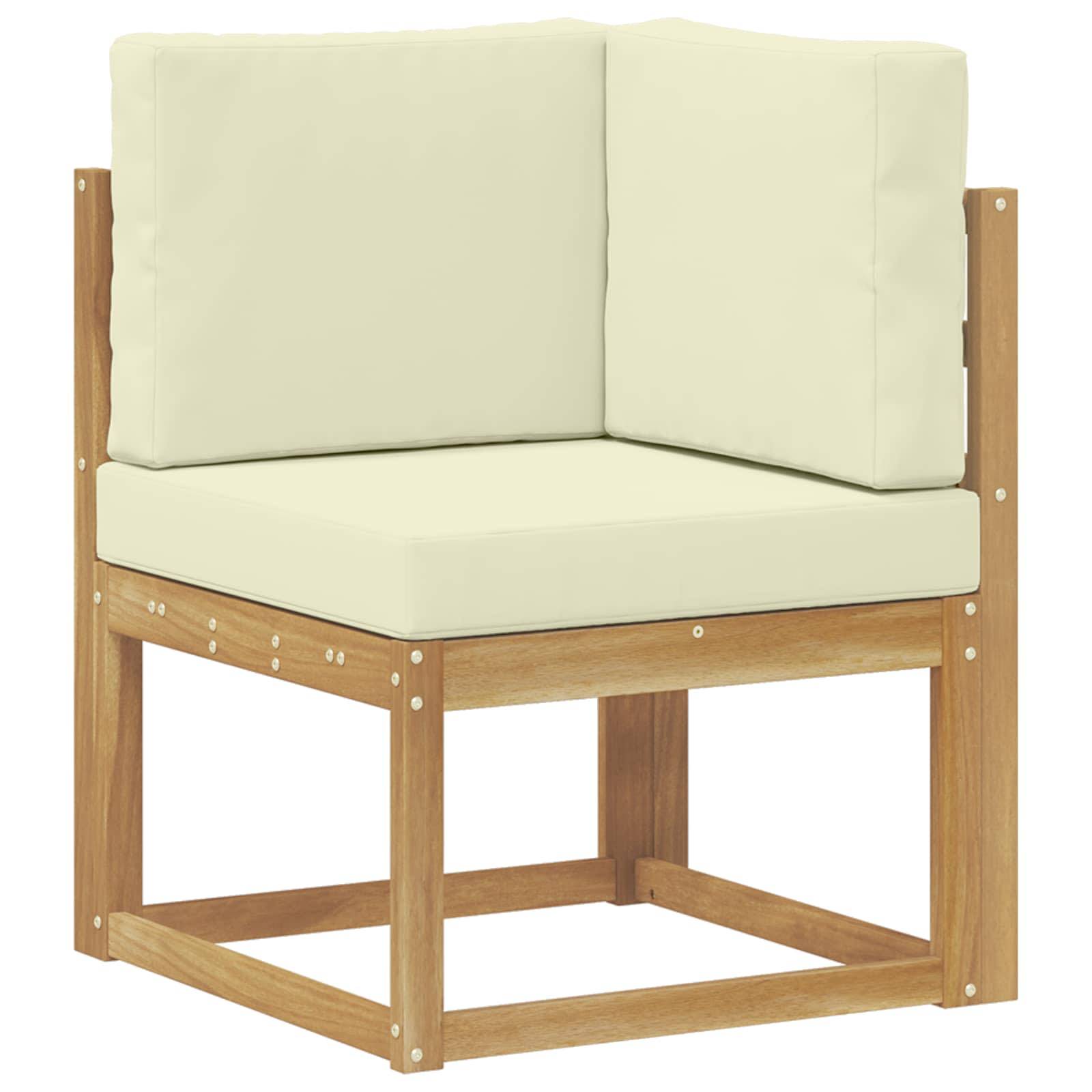 vidaXL Outdoor-Sofagarnitur mit Kissen 6 pcs Weiß und Creme
