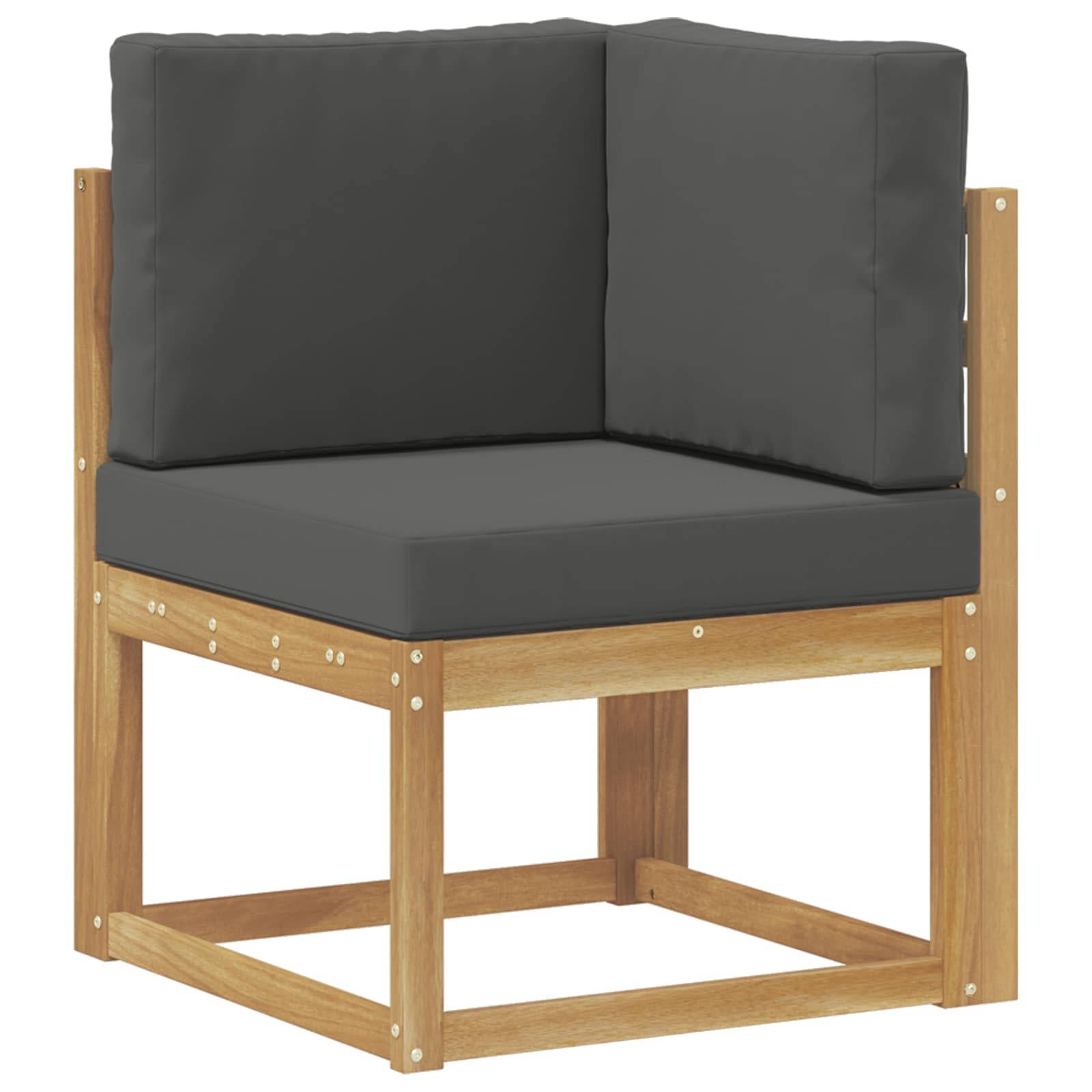 vidaXL Outdoor-Sofagarnitur mit Kissen 4 pcs Weiß und Anthrazit