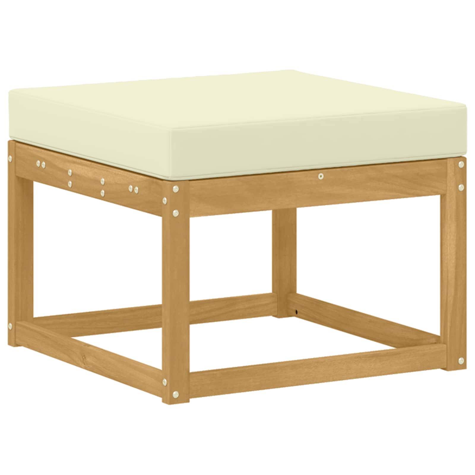 vidaXL Outdoor-Sofagarnitur mit Kissen 5 pcs Weiß und Creme