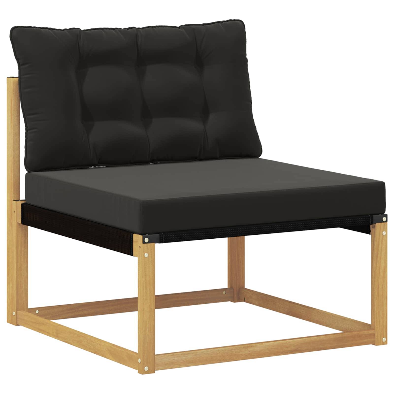 vidaXL Outdoor-Sofagarnitur 8 pcs Weiß und Schwarz