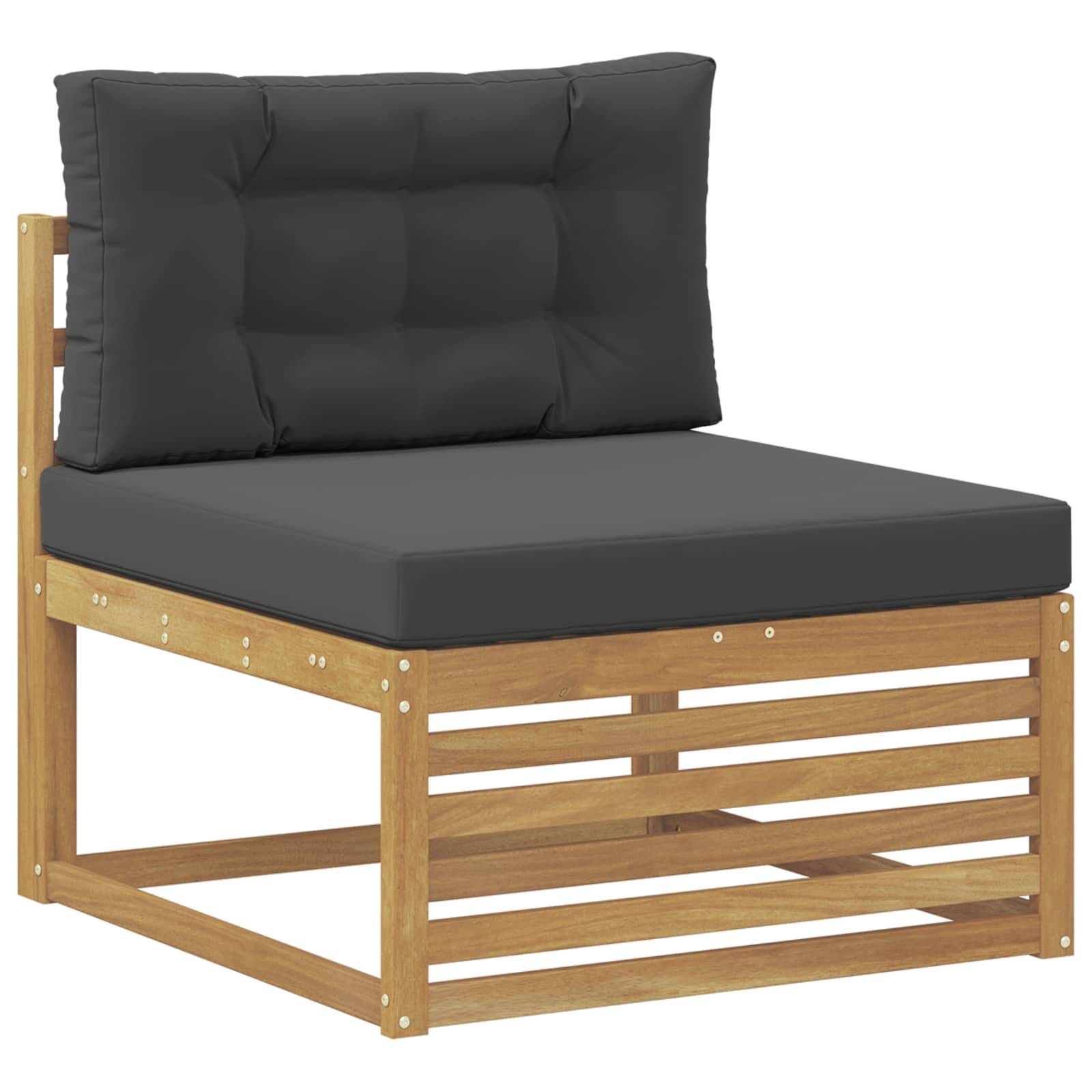 vidaXL Outdoor-Sofagarnitur 8 pcs Weiß und Anthrazit 79 x 79 x 37 cm