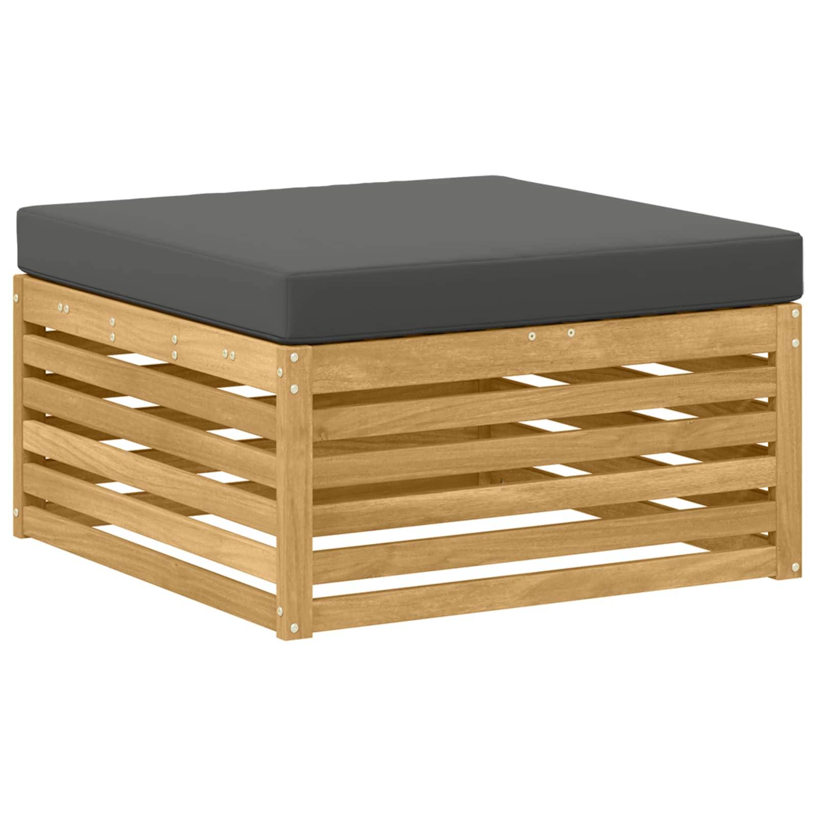vidaXL Outdoor-Sofagarnitur 8 pcs Weiß und Anthrazit Massivholz Akazie