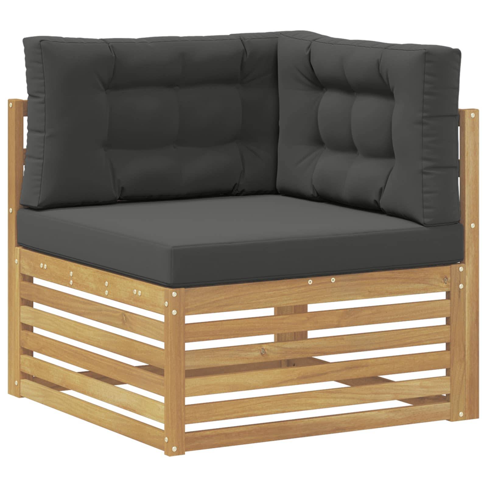 vidaXL Outdoor-Sofagarnitur 5 pcs Weiß und Anthrazit