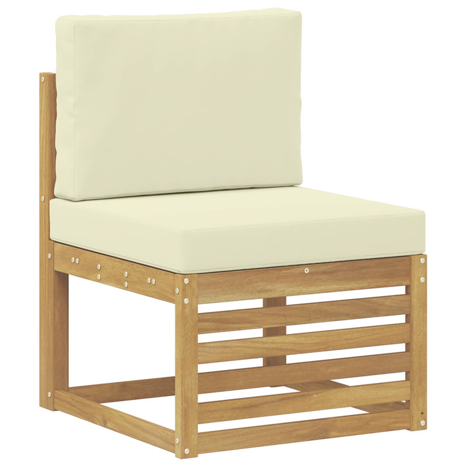 vidaXL Sofagarnituren mit Kissen 10 pcs Weiß und Creme Polyester