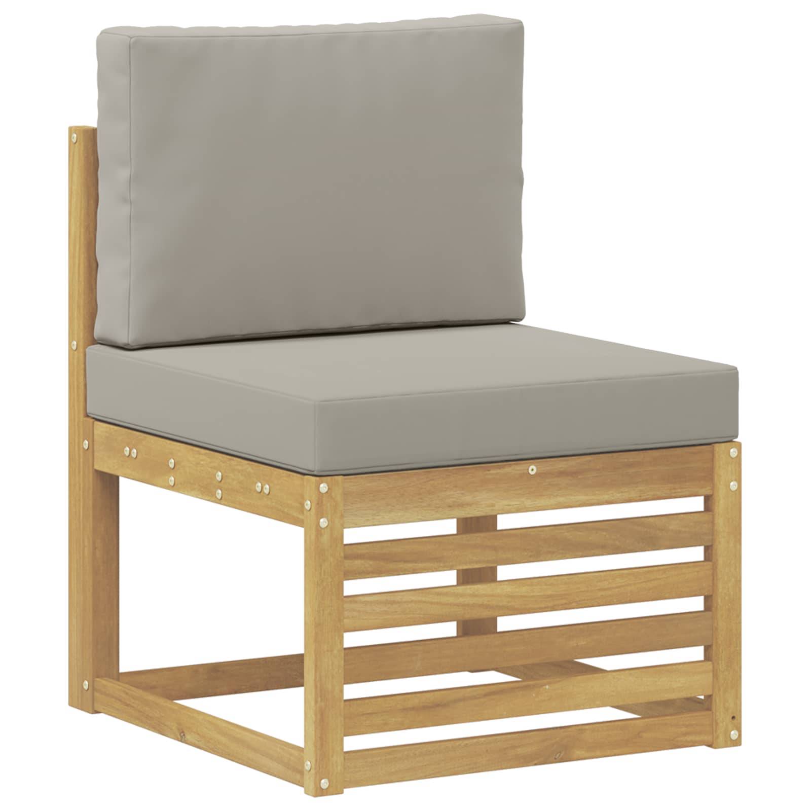 vidaXL Ecksofa Set 9 pcs Weiß und Hellgrau 304 x 187,5 x 73 cm