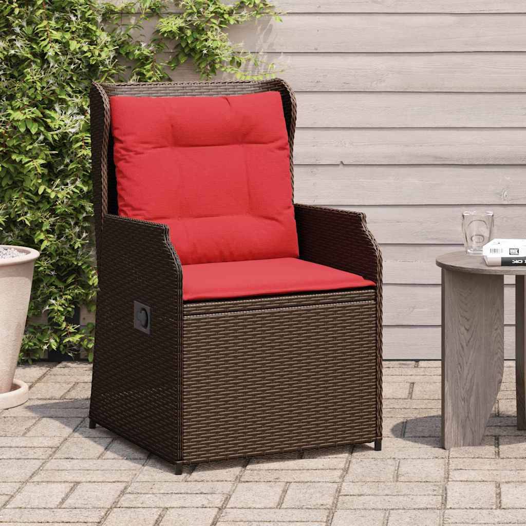 vidaXL Gartenbank 2 pcs Braun Poly-Rattan