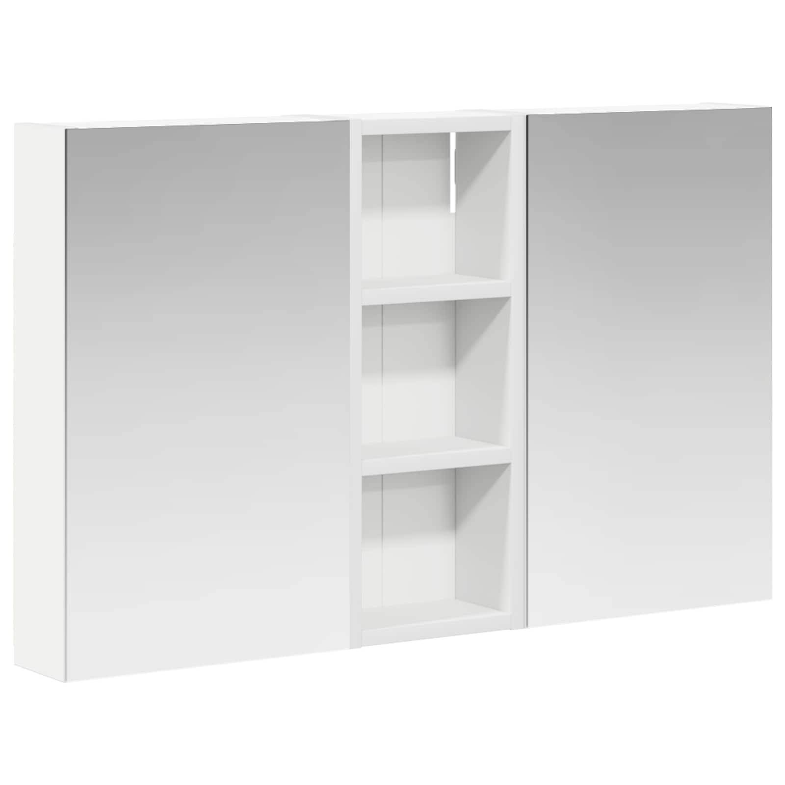 vidaXL Badezimmerschrank-Set 3 pcs 80 x 10,5 x 50 cm Holzwerkstoff