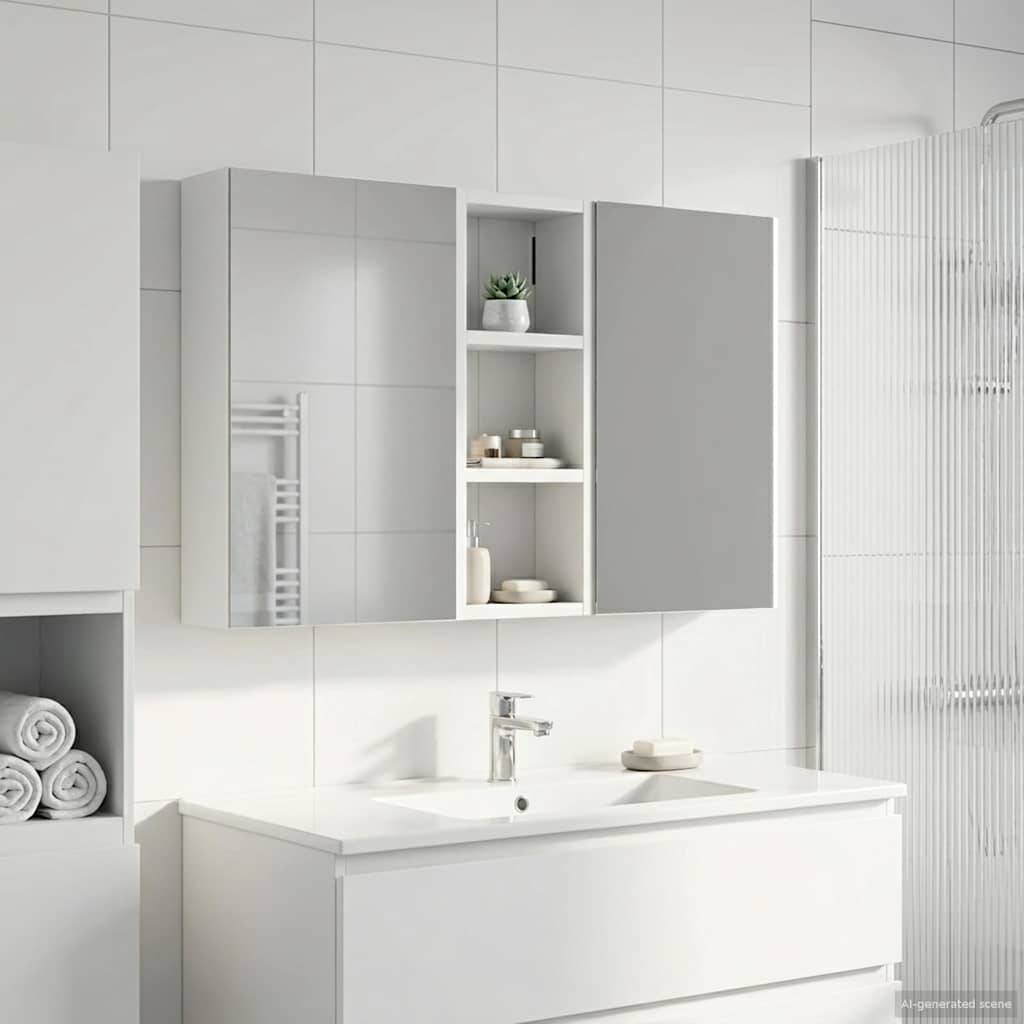 vidaXL Badezimmerschrank-Set 3 pcs 80 x 10,5 x 50 cm Holzwerkstoff
