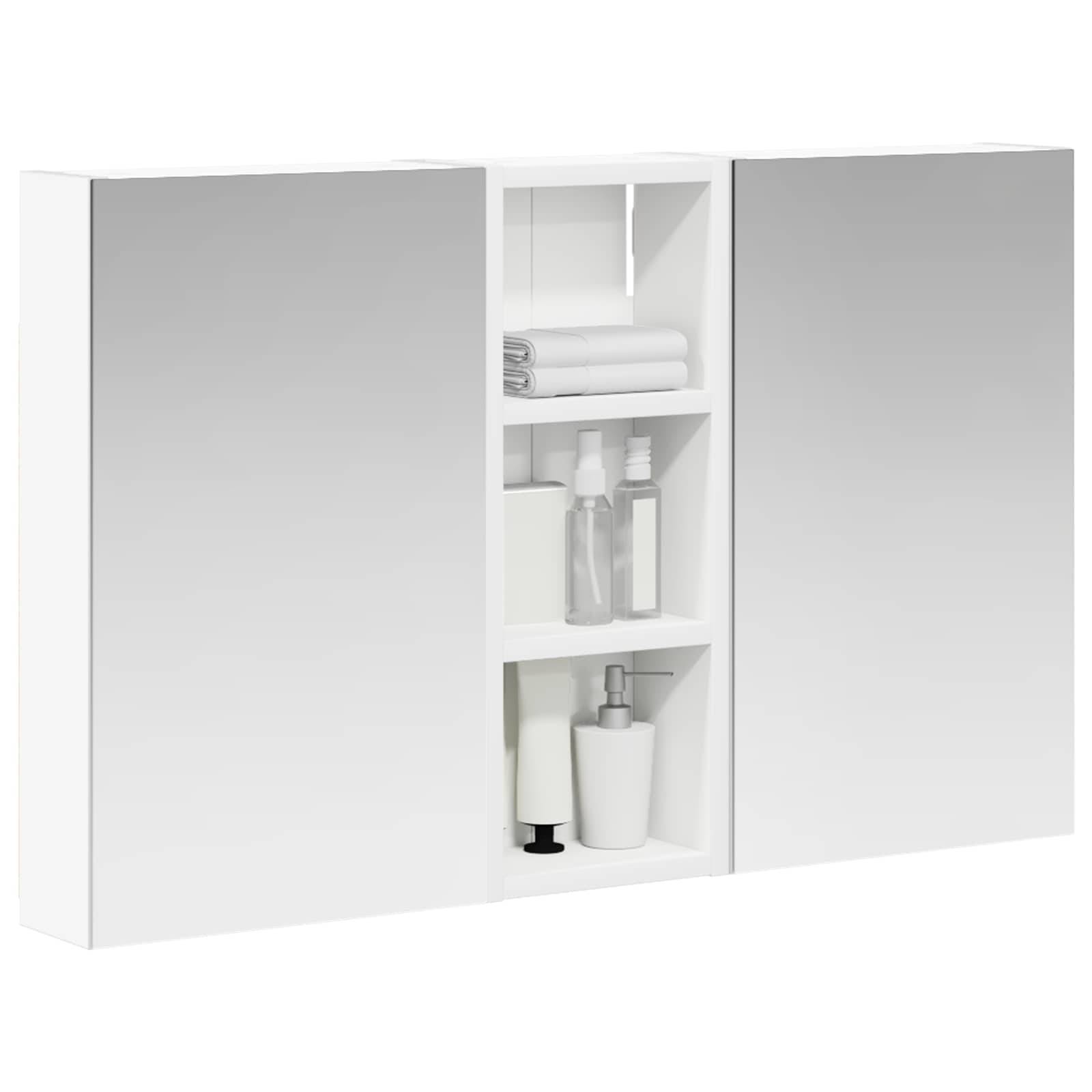 vidaXL Badezimmerschrank-Set 3 pcs 80 x 10,5 x 50 cm Holzwerkstoff