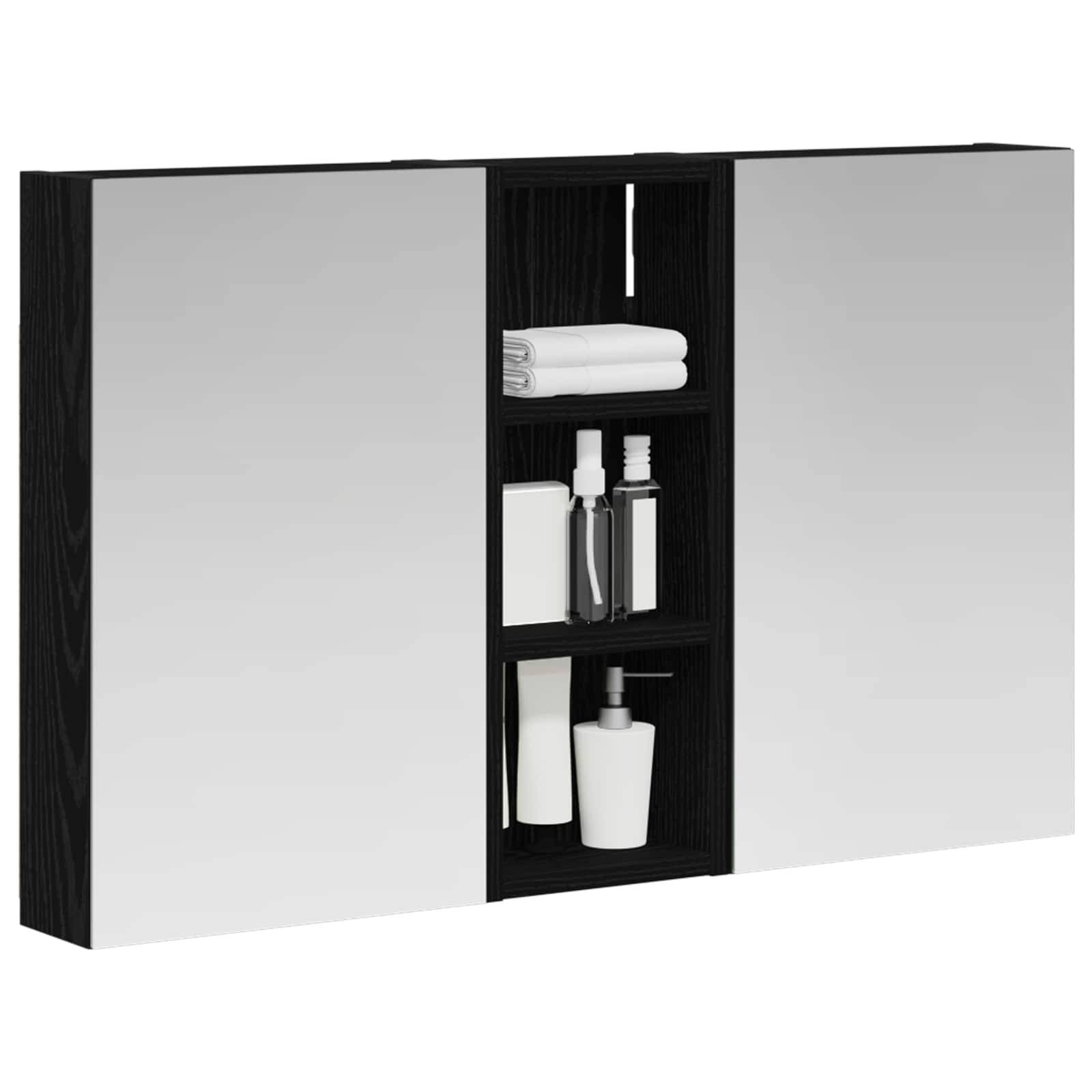 vidaXL Badezimmerschrank-Set 3 pcs 80 x 10,5 x 50 cm Holzwerkstoff