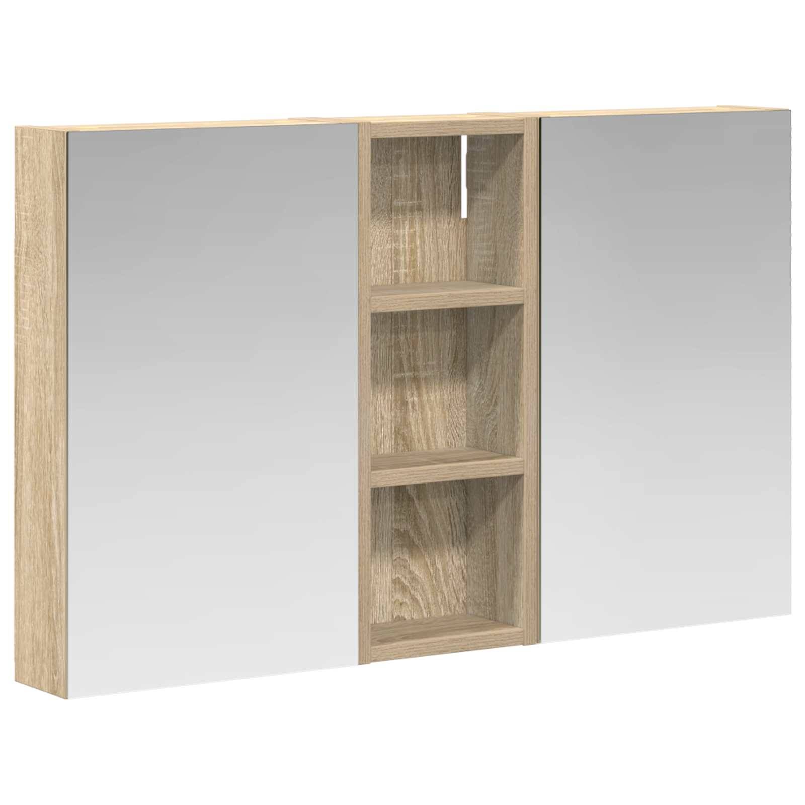 vidaXL Badezimmerschrank-Set 3 pcs 80 x 10,5 x 50 cm Holzwerkstoff
