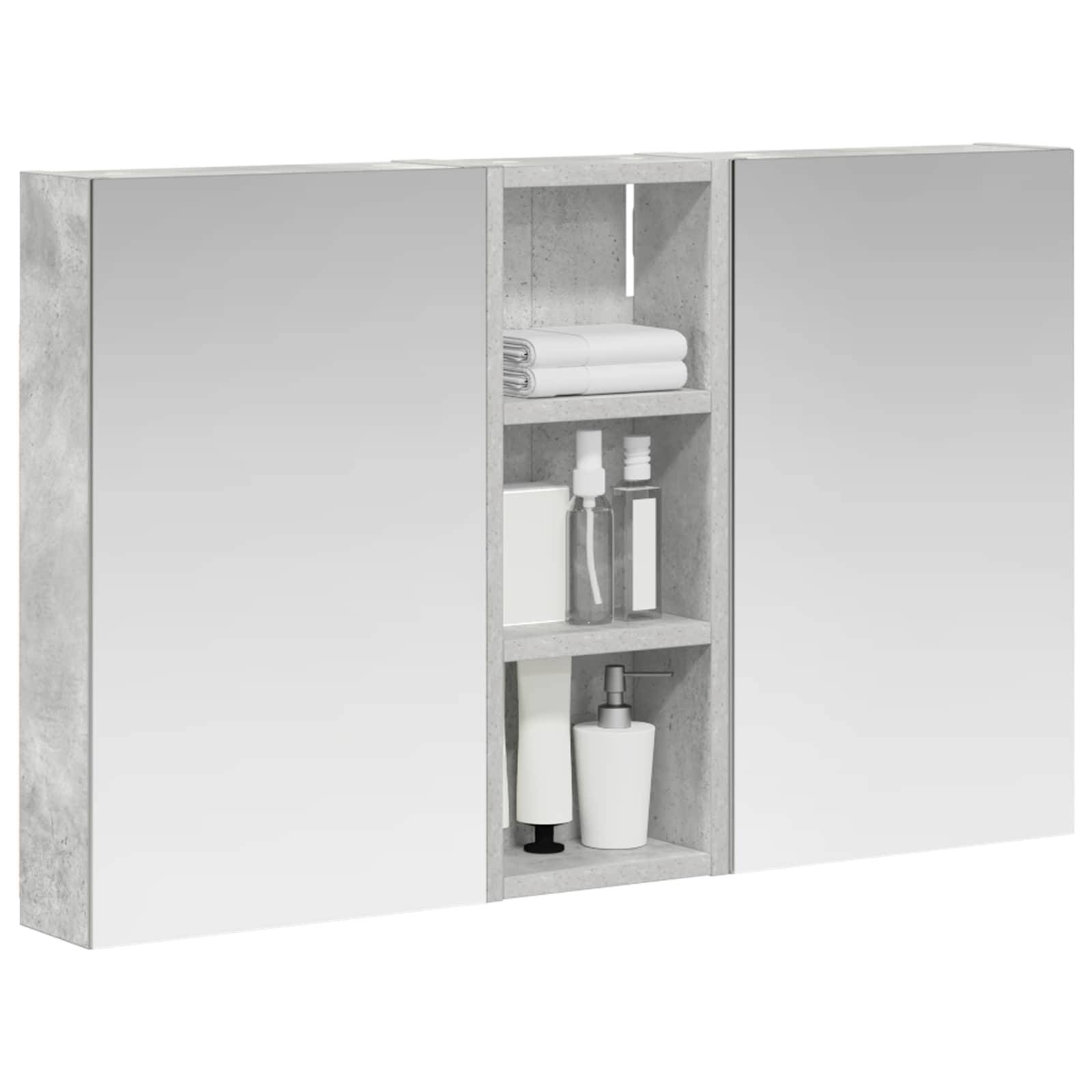 vidaXL Badezimmerschrank-Set 3 pcs 80 x 10,5 x 50 cm Holzwerkstoff