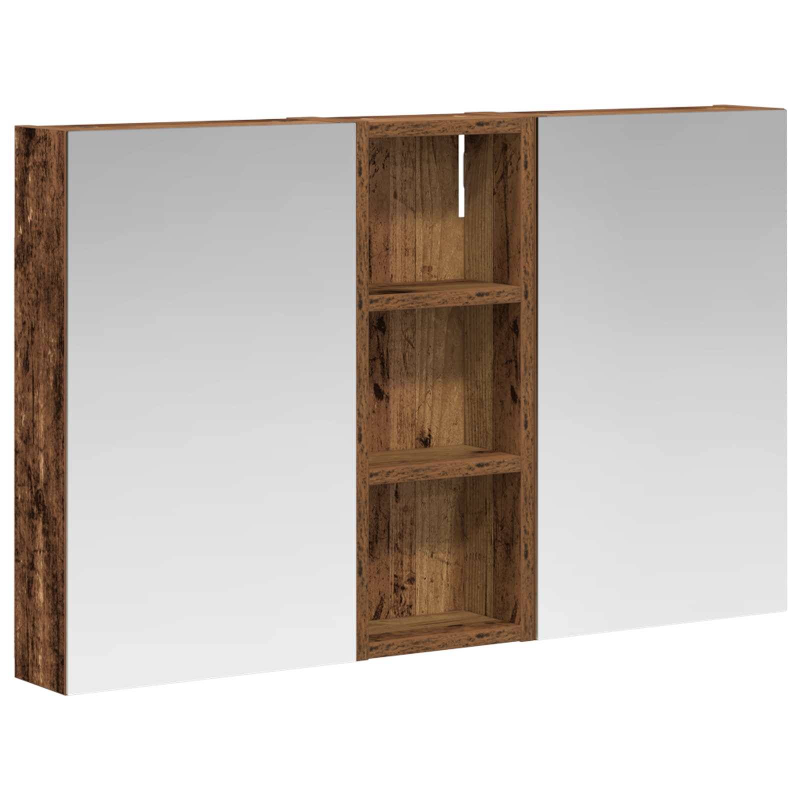 vidaXL Badezimmerschrank-Set 3 pcs 80 x 10,5 x 50 cm Holzwerkstoff