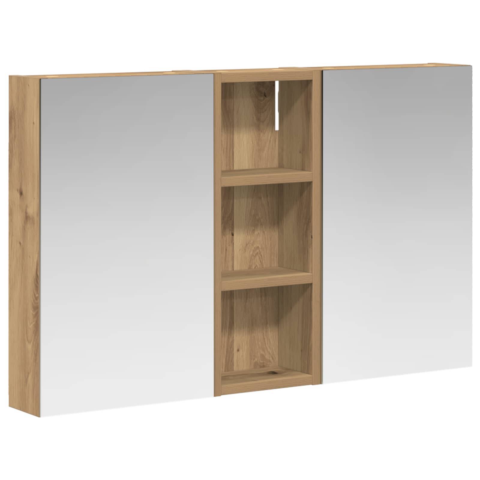 vidaXL Badezimmerschrank-Set 3 pcs 80 x 10,5 x 50 cm Holzwerkstoff
