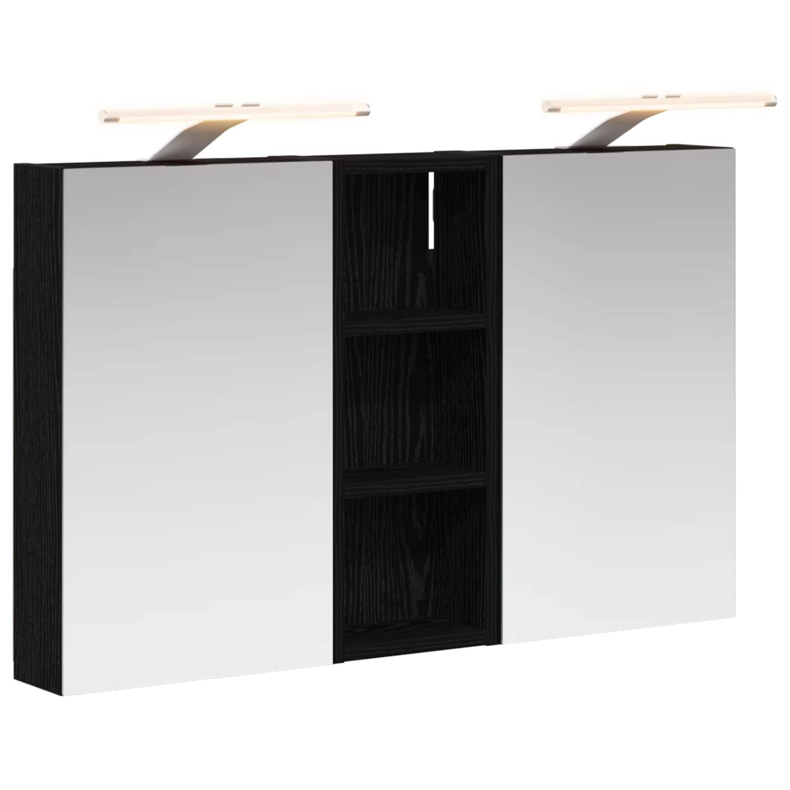 vidaXL Badezimmerschrank-Set 3 pcs 80 x 10,5 x 50 cm Holzwerkstoff
