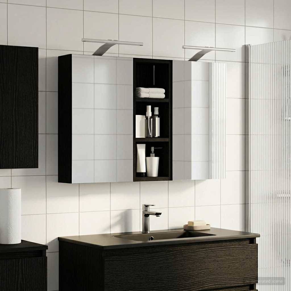 vidaXL Badezimmerschrank-Set 3 pcs 80 x 10,5 x 50 cm Holzwerkstoff