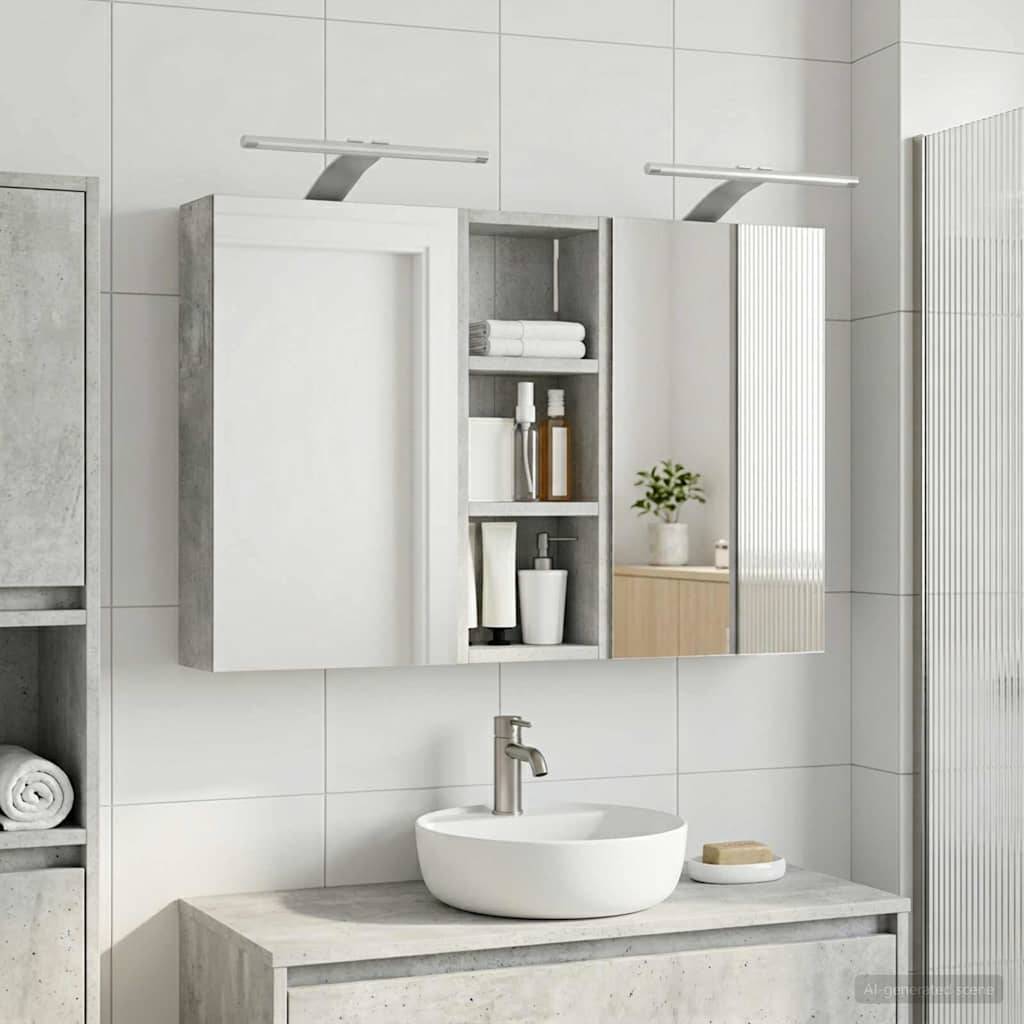 vidaXL Badezimmerschrank-Set 3 pcs 80 x 10,5 x 50 cm Holzwerkstoff