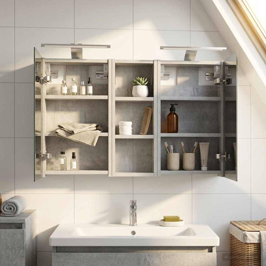 vidaXL Badezimmerschrank-Set 3 pcs 80 x 10,5 x 50 cm Holzwerkstoff