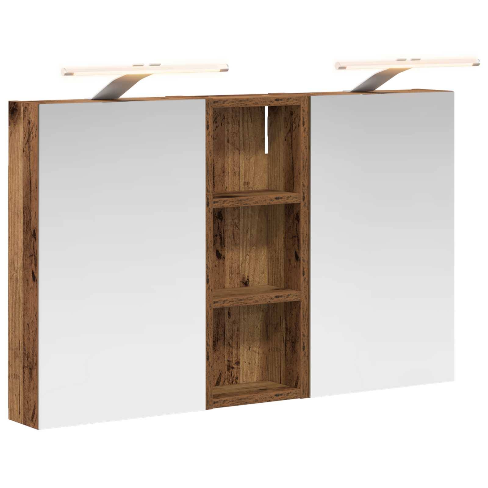 vidaXL Badezimmerschrank-Set 3 pcs 80 x 10,5 x 50 cm Holzwerkstoff