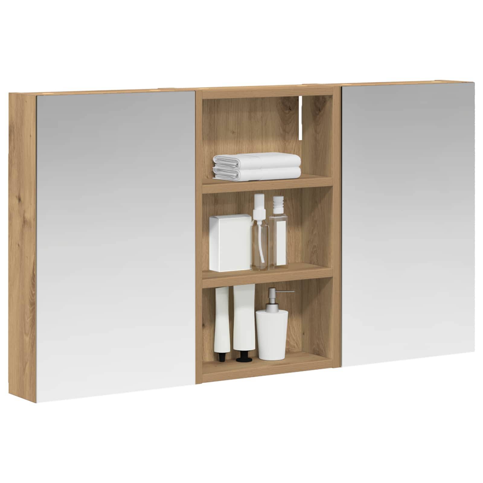 vidaXL Badezimmerschrank-Set 3 pcs 90 x 10,5 x 50 cm Holzwerkstoff