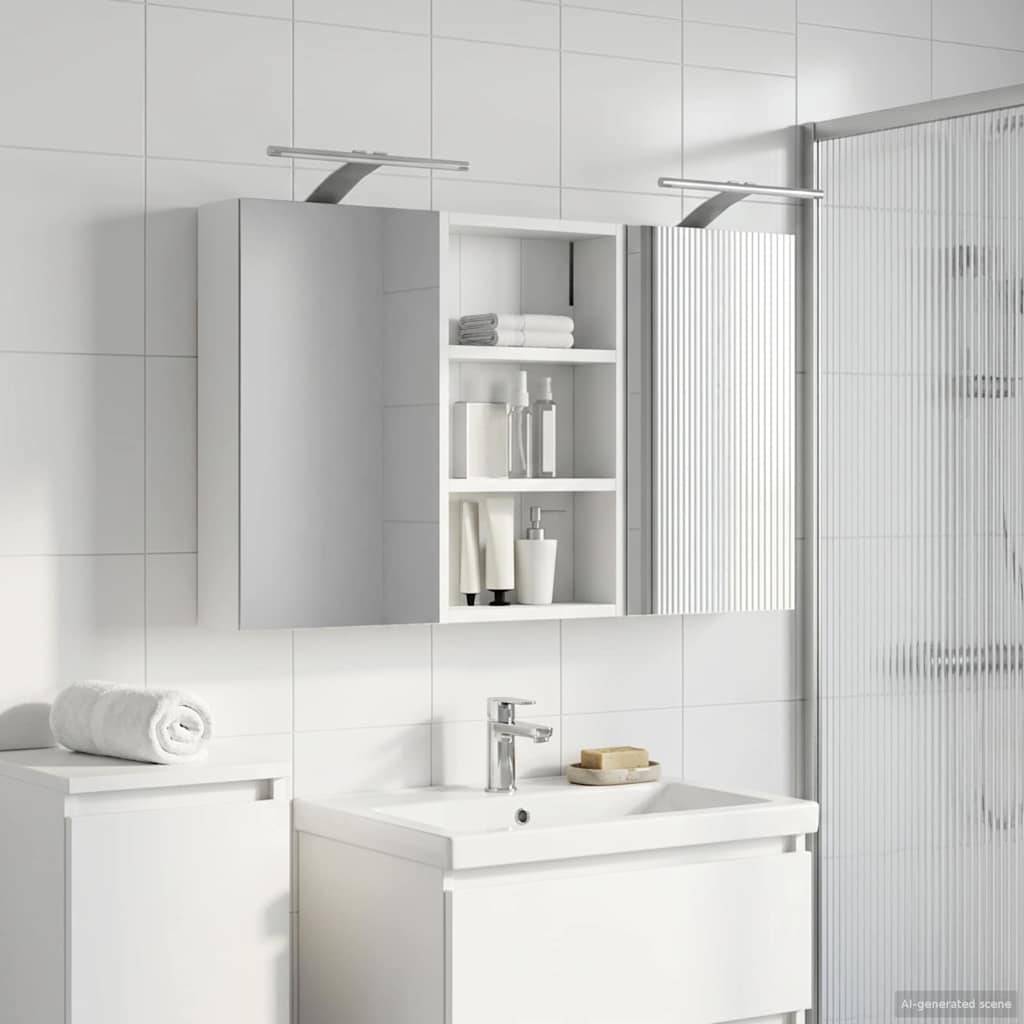 vidaXL Badezimmerschrank-Set 3 pcs 90 x 10,5 x 50 cm Holzwerkstoff