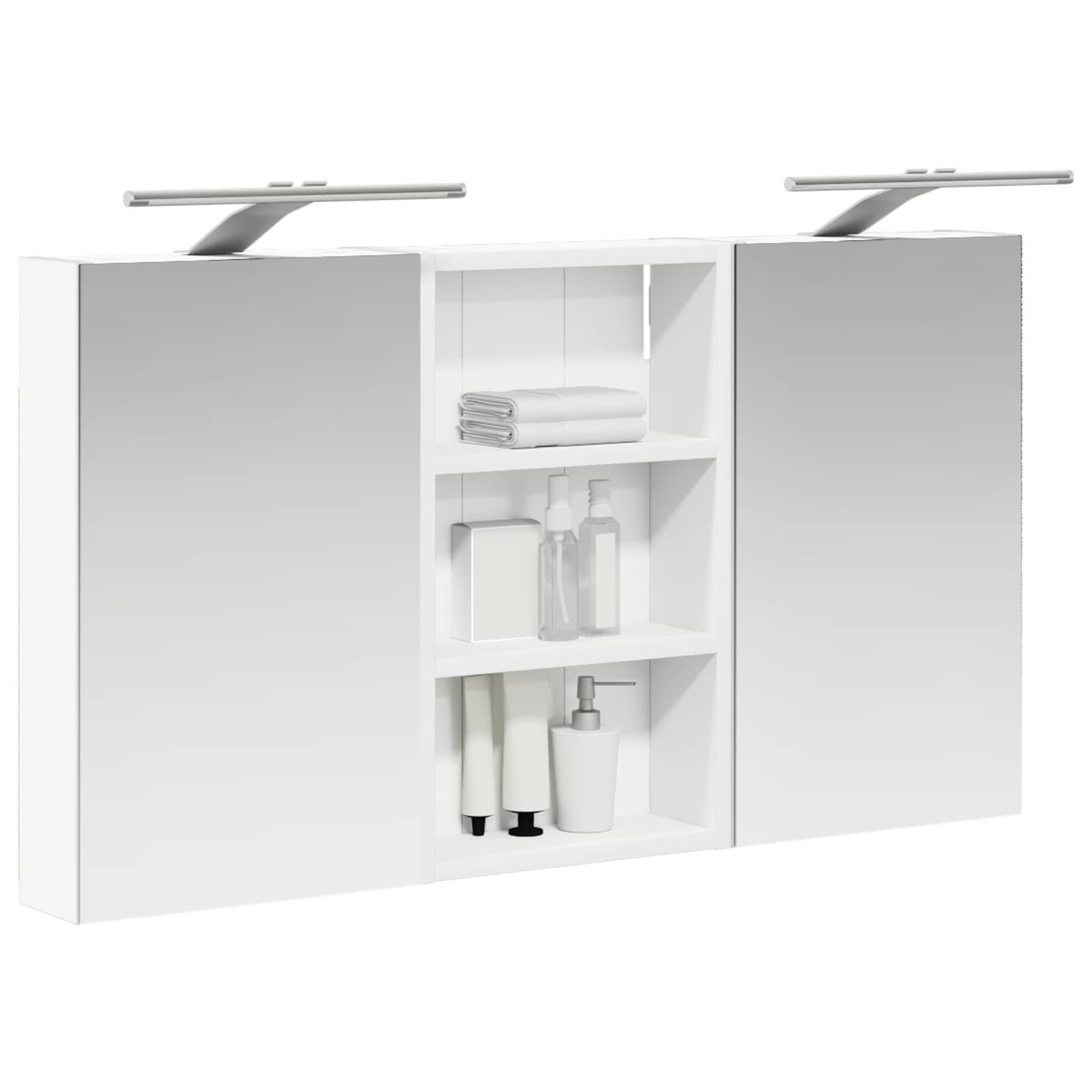 vidaXL Badezimmerschrank-Set 3 pcs 90 x 10,5 x 50 cm Holzwerkstoff
