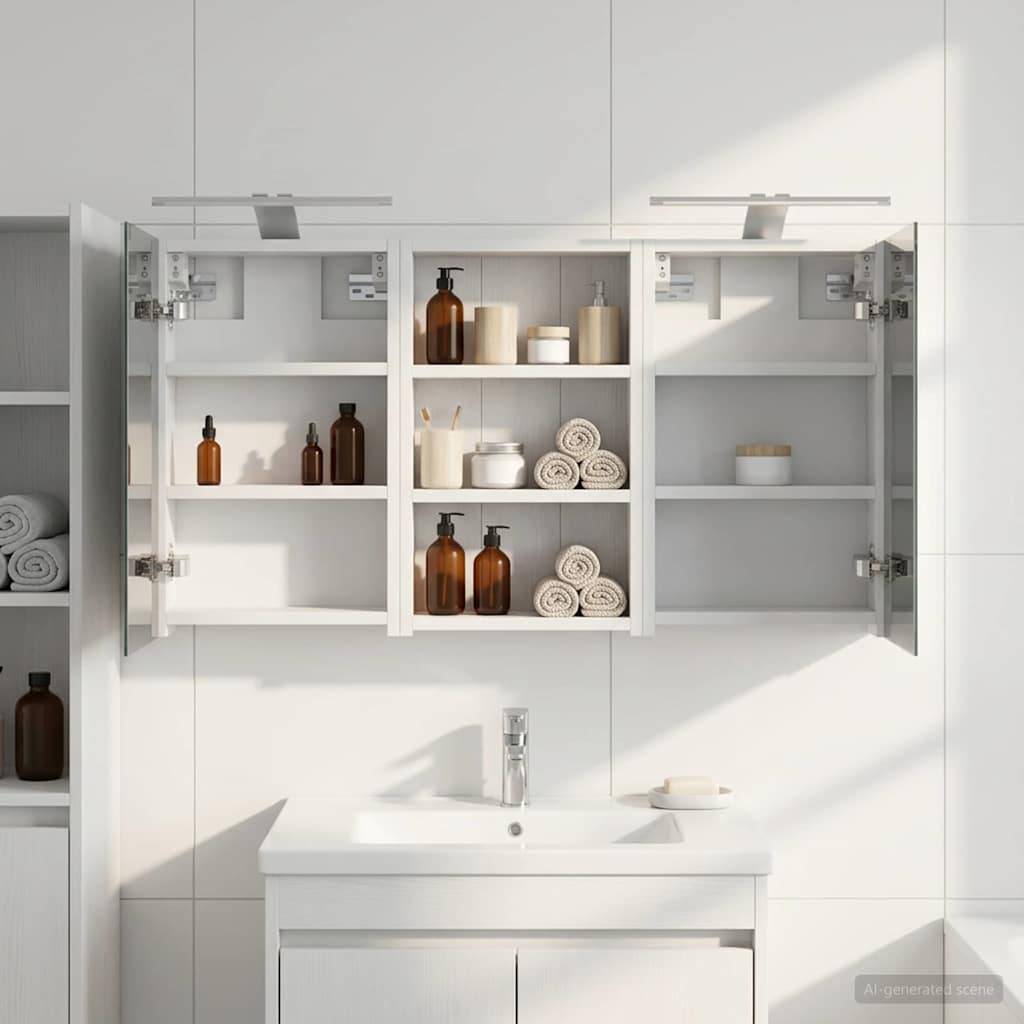 vidaXL Badezimmerschrank-Set 3 pcs 90 x 10,5 x 50 cm Holzwerkstoff