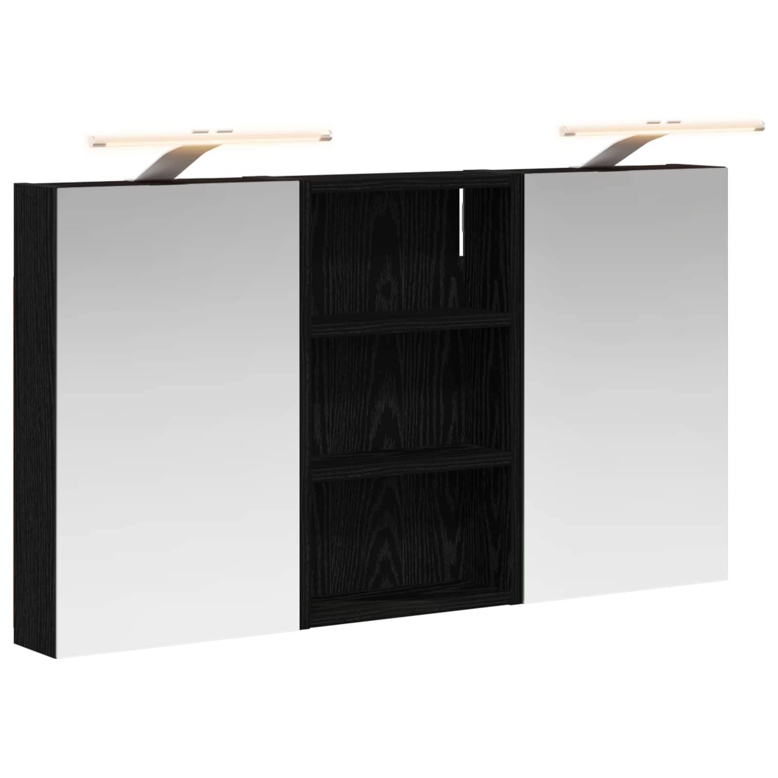 vidaXL Badezimmerschrank-Set 3 pcs 90 x 10,5 x 50 cm Holzwerkstoff