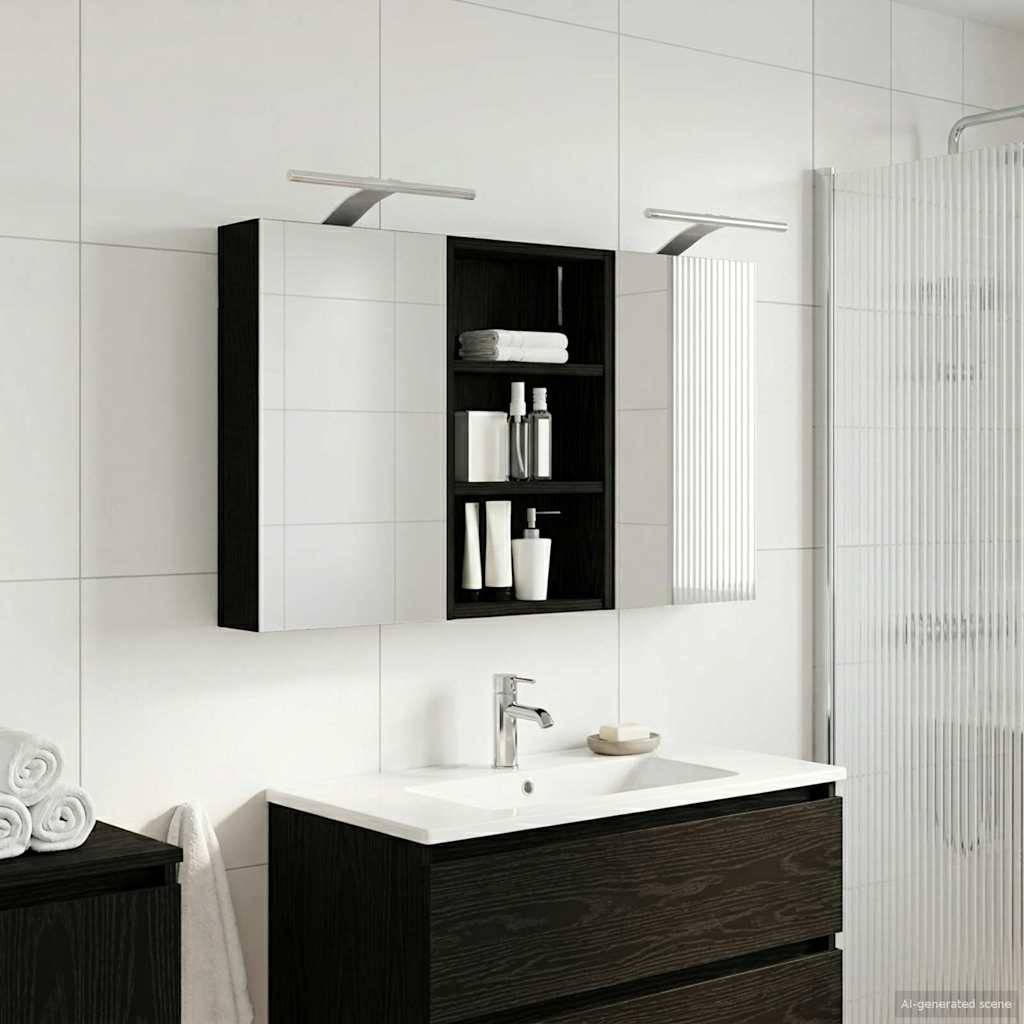 vidaXL Badezimmerschrank-Set 3 pcs 90 x 10,5 x 50 cm Holzwerkstoff