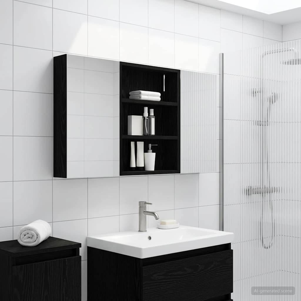 vidaXL Badezimmerschrank-Set 3 pcs 100 x 10,5 x 50 cm Holzwerkstoff