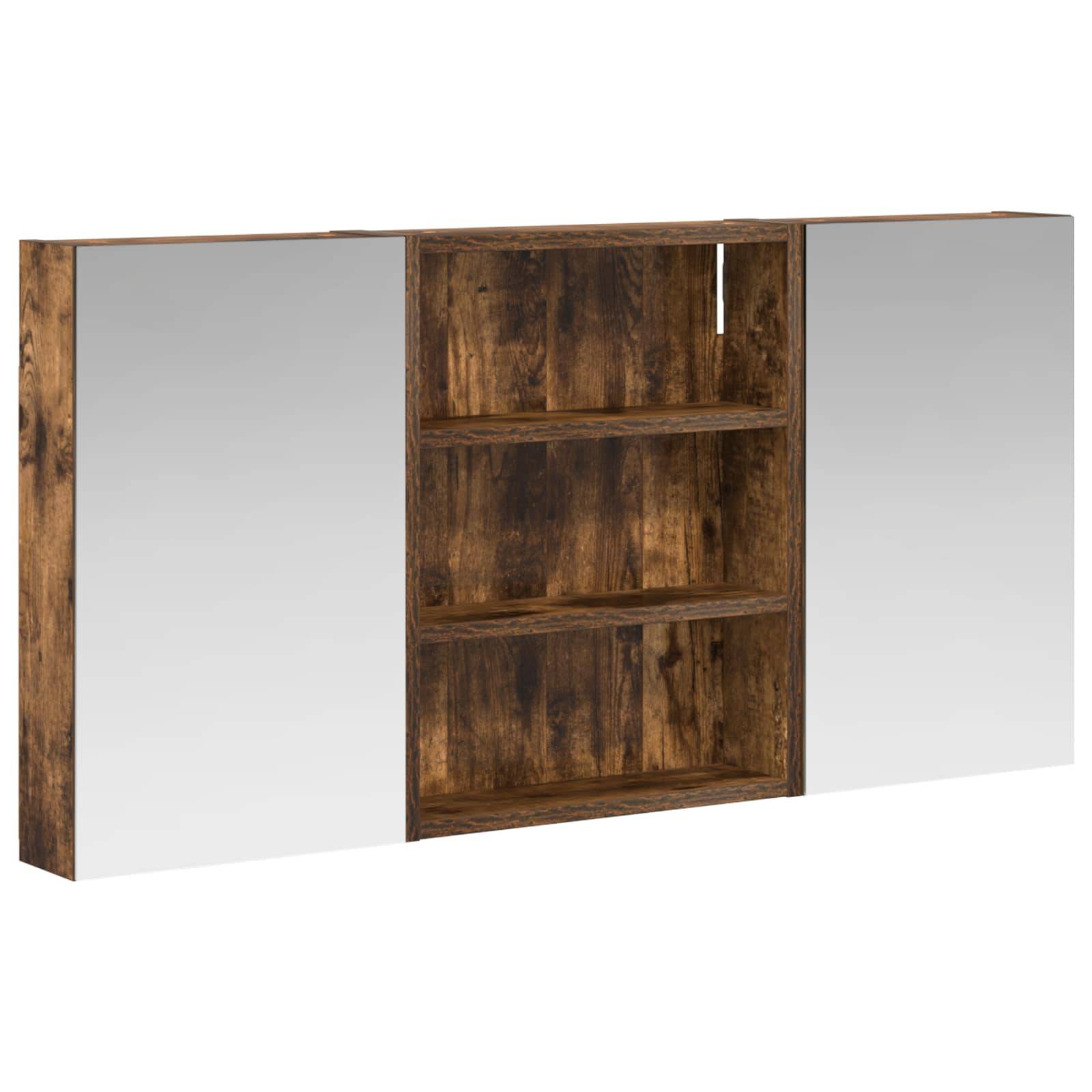 vidaXL Badezimmerschrank-Set 3 pcs 100 x 10,5 x 50 cm Holzwerkstoff