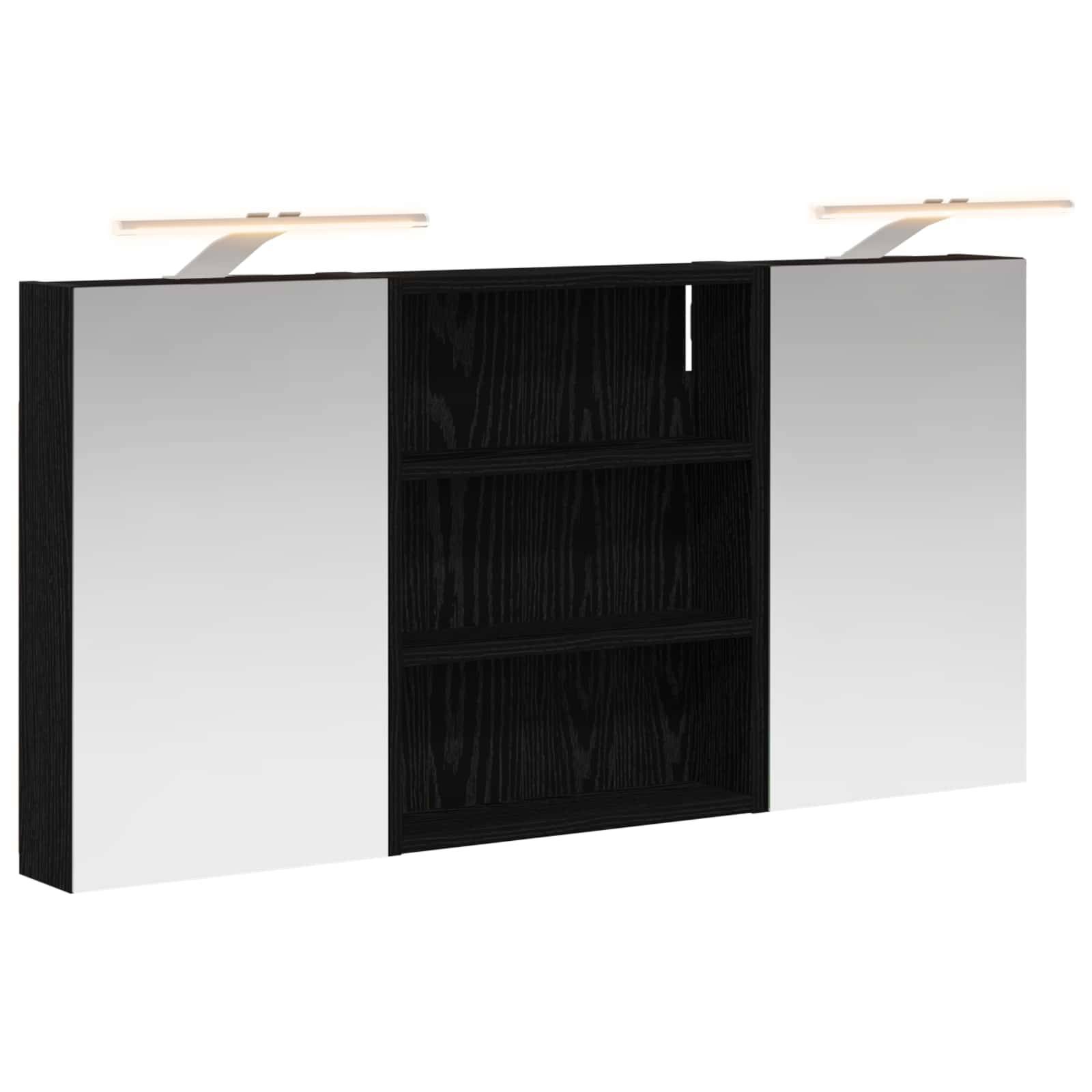 vidaXL Badezimmerschrank-Set 3 pcs 100 x 10,5 x 50 cm Holzwerkstoff