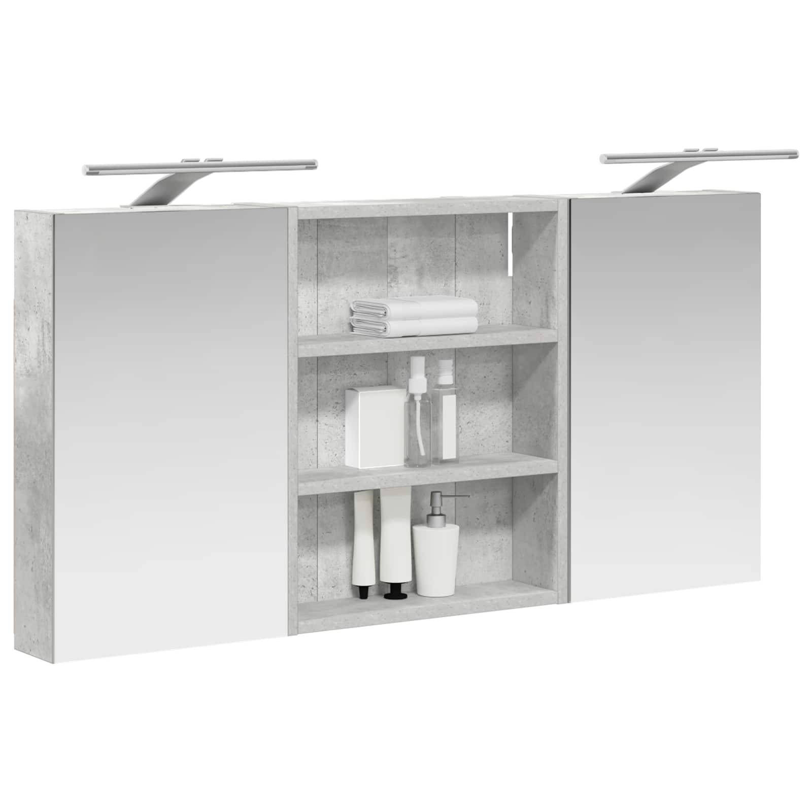 vidaXL Badezimmerschrank-Set 3 pcs 100 x 10,5 x 50 cm Holzwerkstoff