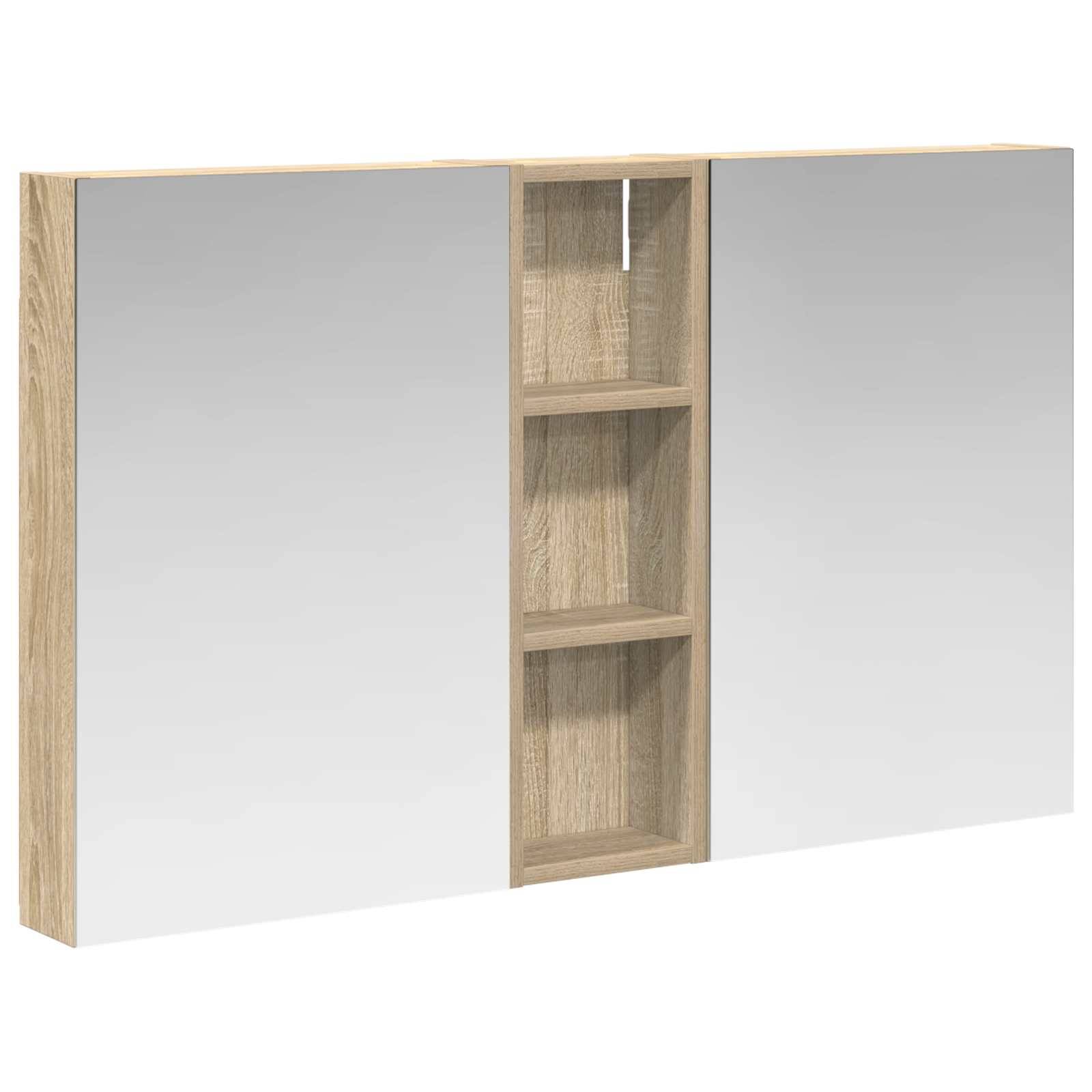 vidaXL Badezimmerschrank-Set 3 pcs 100 x 10,5 x 60,5 cm Holzwerkstoff