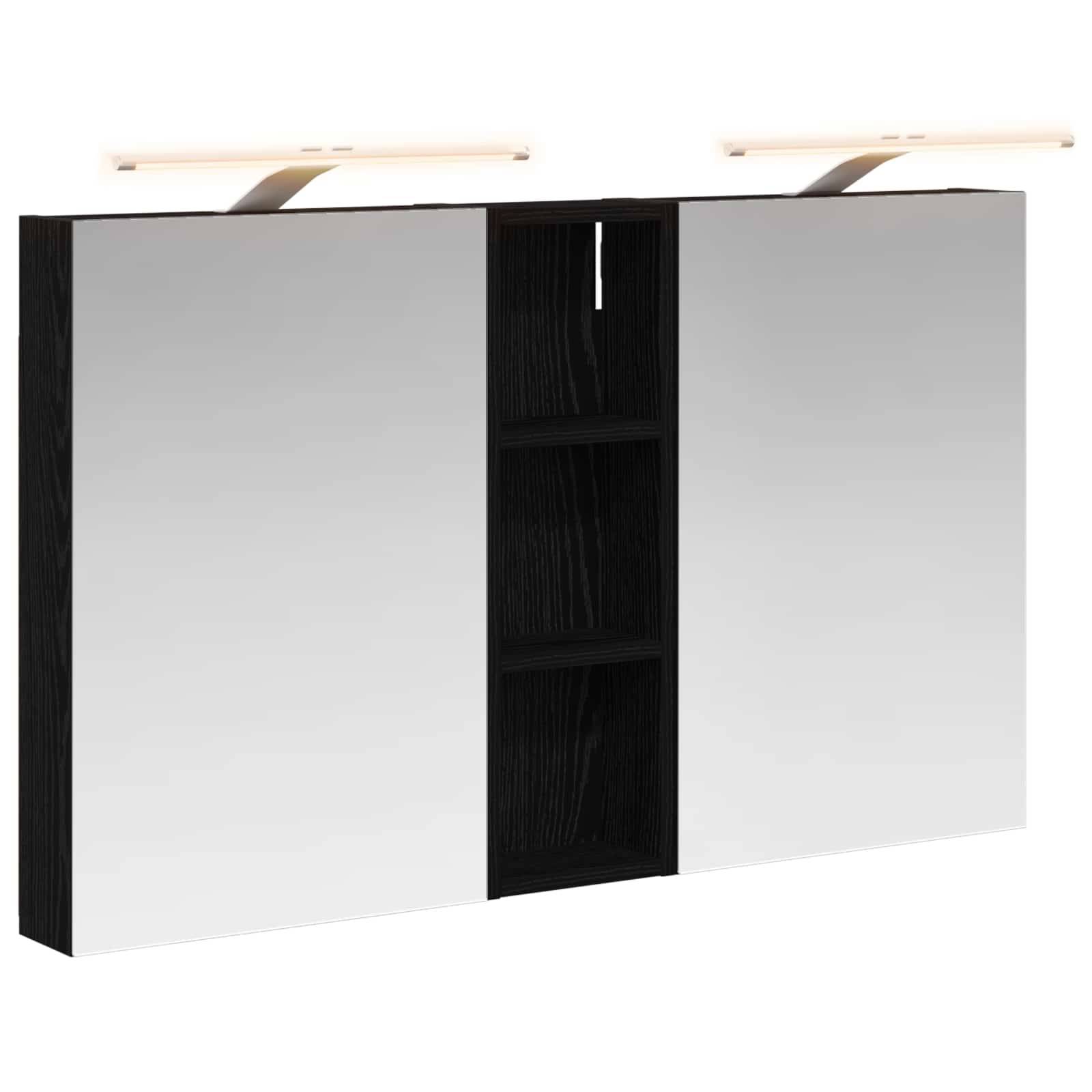 vidaXL Badezimmerschrank-Set 3 pcs 100 x 10,5 x 60,5 cm Holzwerkstoff