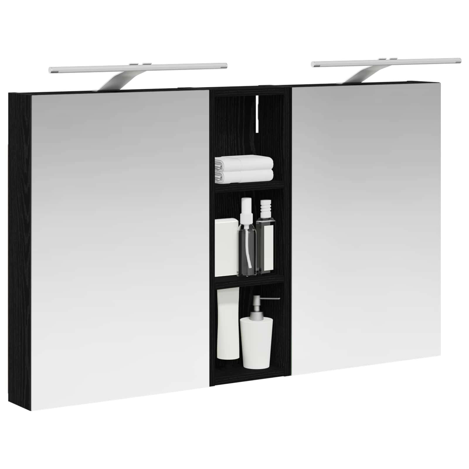 vidaXL Badezimmerschrank-Set 3 pcs 100 x 10,5 x 60,5 cm Holzwerkstoff